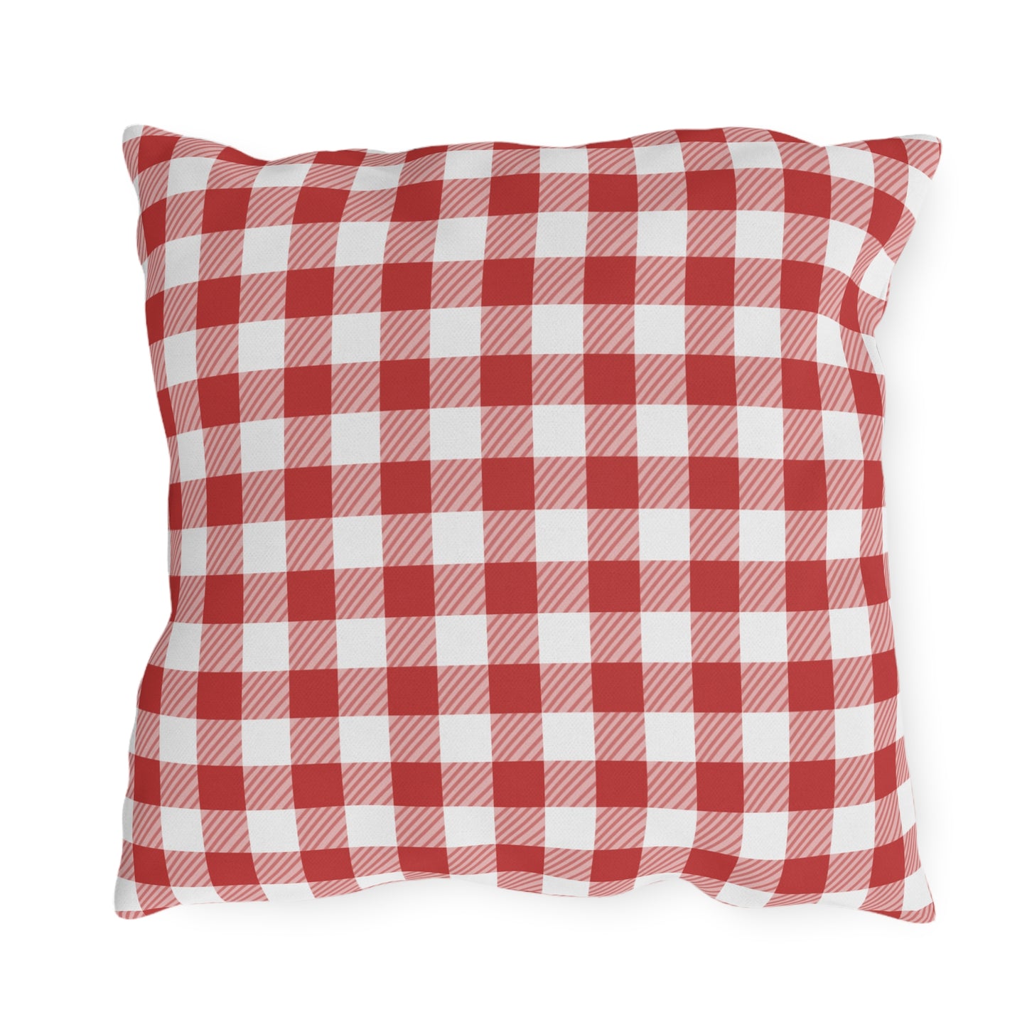 Red Summer Floral Outdoor Pillow for Patio Decor