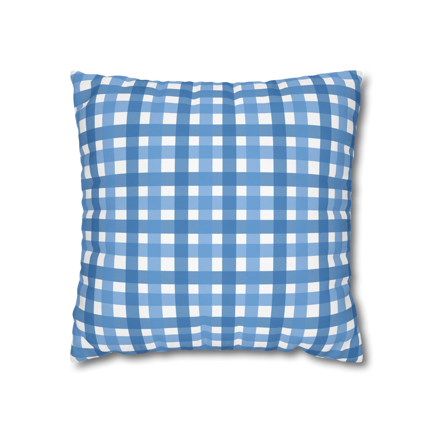 Charming Blue Gingham Pillowcase - Cozy Home Decor, Rustic Cabin Accent, Seasonal Gift, Living Room Accessory, Farmhouse Decor
