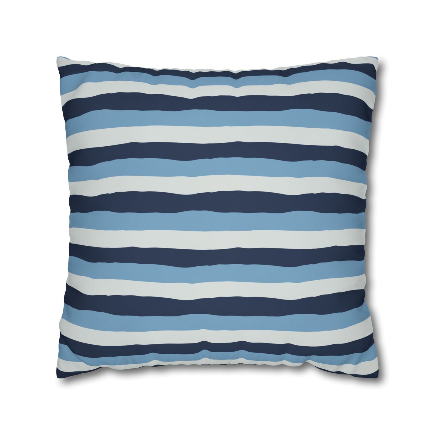 Nautical Striped Pillowcase, Cozy Decorative Throw Pillow, Beach House Decor, Summer Home Accent, Unique Gift Idea