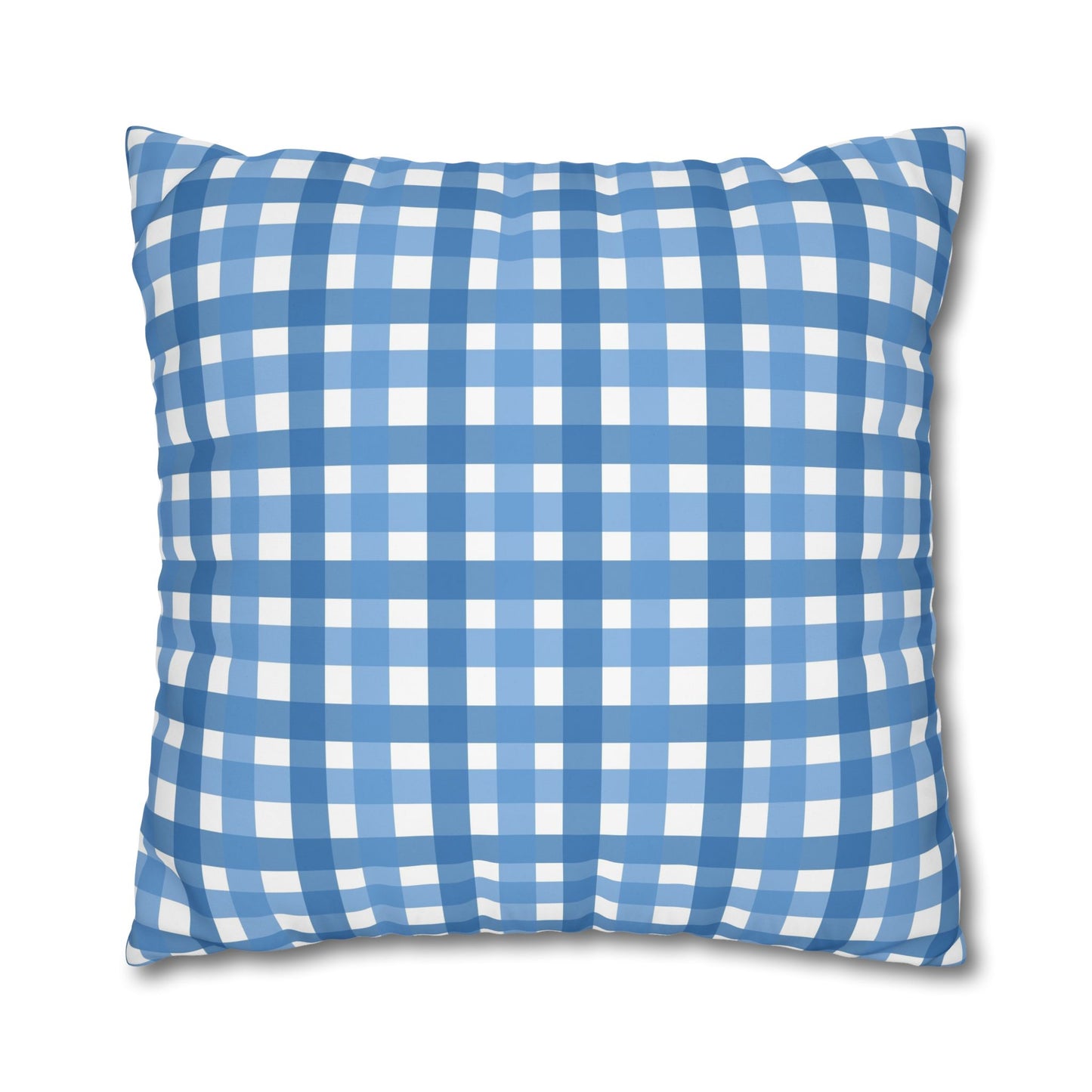 Charming Blue Gingham Pillowcase - Cozy Home Decor, Rustic Cabin Accent, Seasonal Gift, Living Room Accessory, Farmhouse Decor