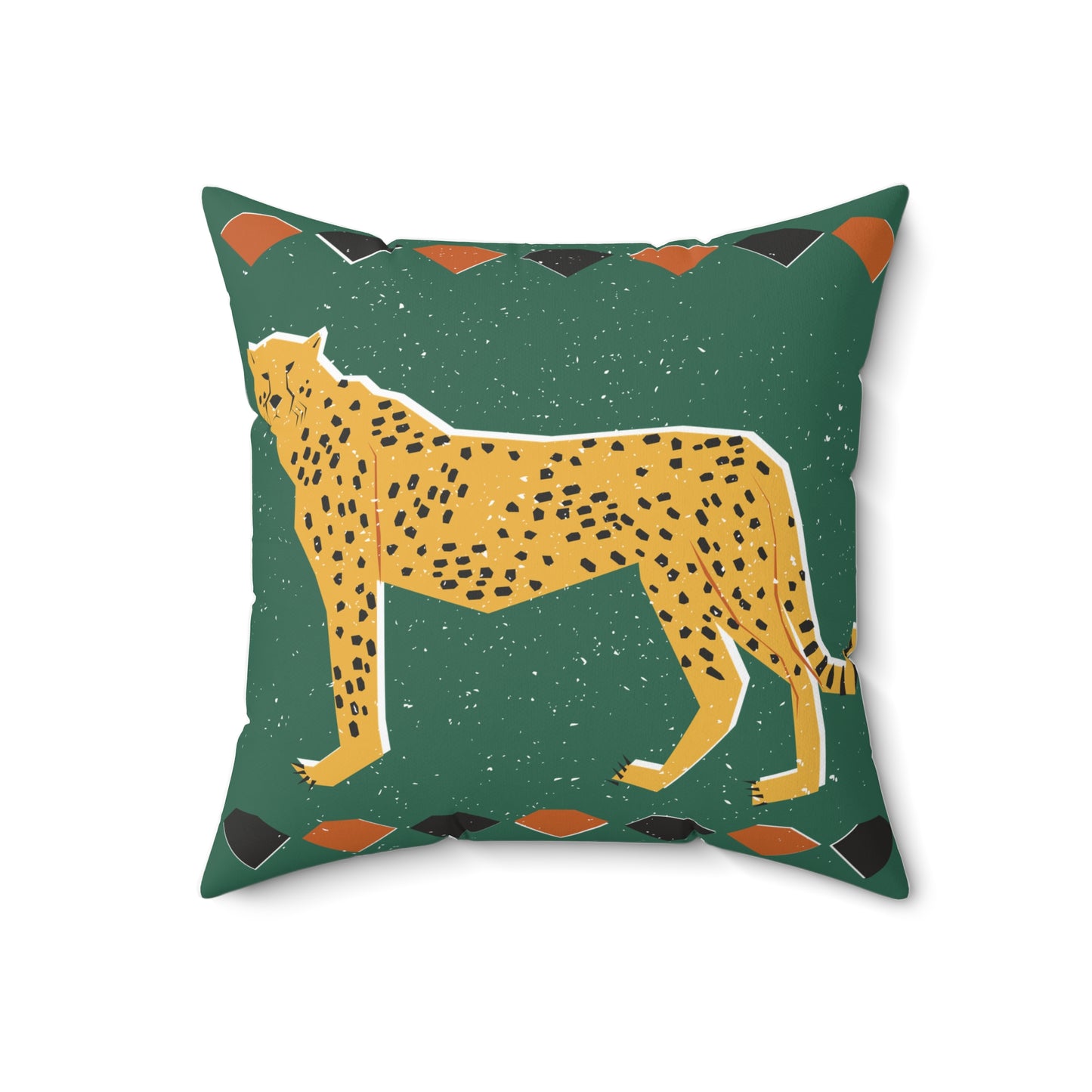 Wildlife-Inspired Spun Polyester Square Pillow, Home Decor, Animal Print Cushion, Living Room Accent, Nature Lover Gift, Boho Style Decor