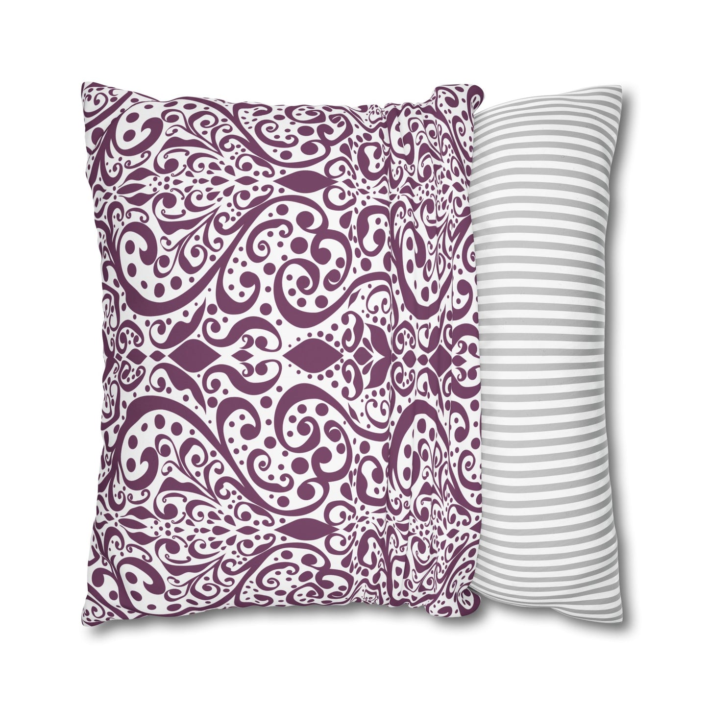 Floral Poly Canvas Pillowcase, Home Decor, Throw Pillow, Wedding Gift, Bedroom Accents, Floral Design Pillow