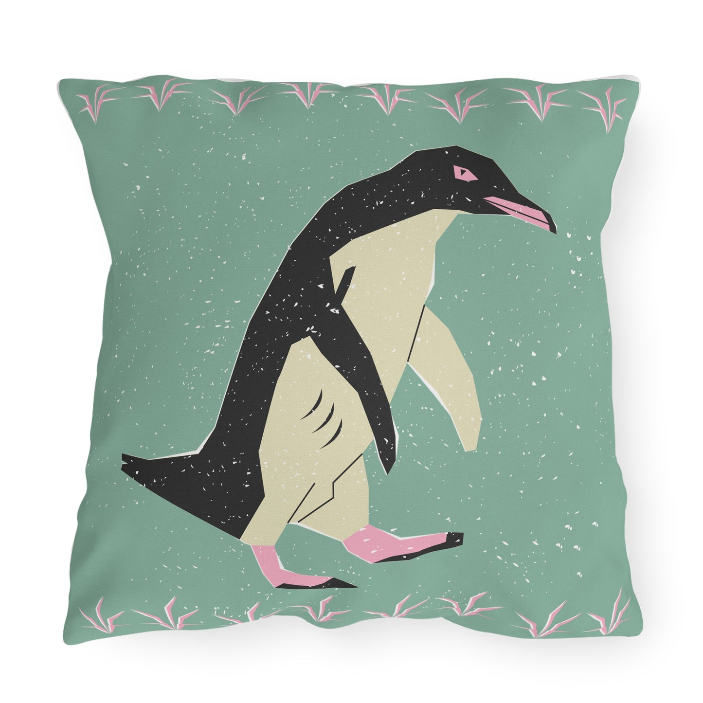 Stylish Outdoor Pillows for Cozy Patios, Penguin Decor, Tribal Pattern Cushion, Summer Accessories, Unique Home Gift