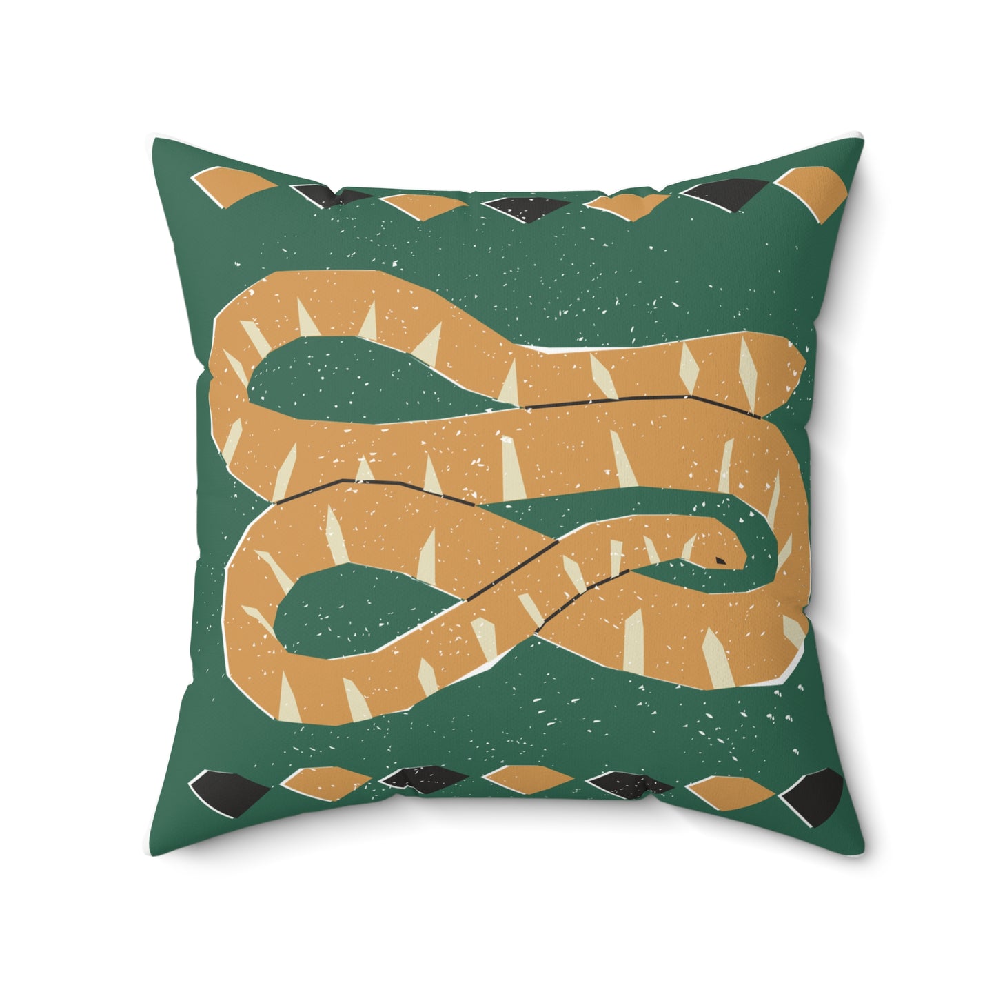 Rustic Tribal Snake Nature-Inspired Decorative Pillow, Home Decor Throw Cushion, Gift for Snake Lovers, Boho Accent Pillow, Hygge Home Accessory
