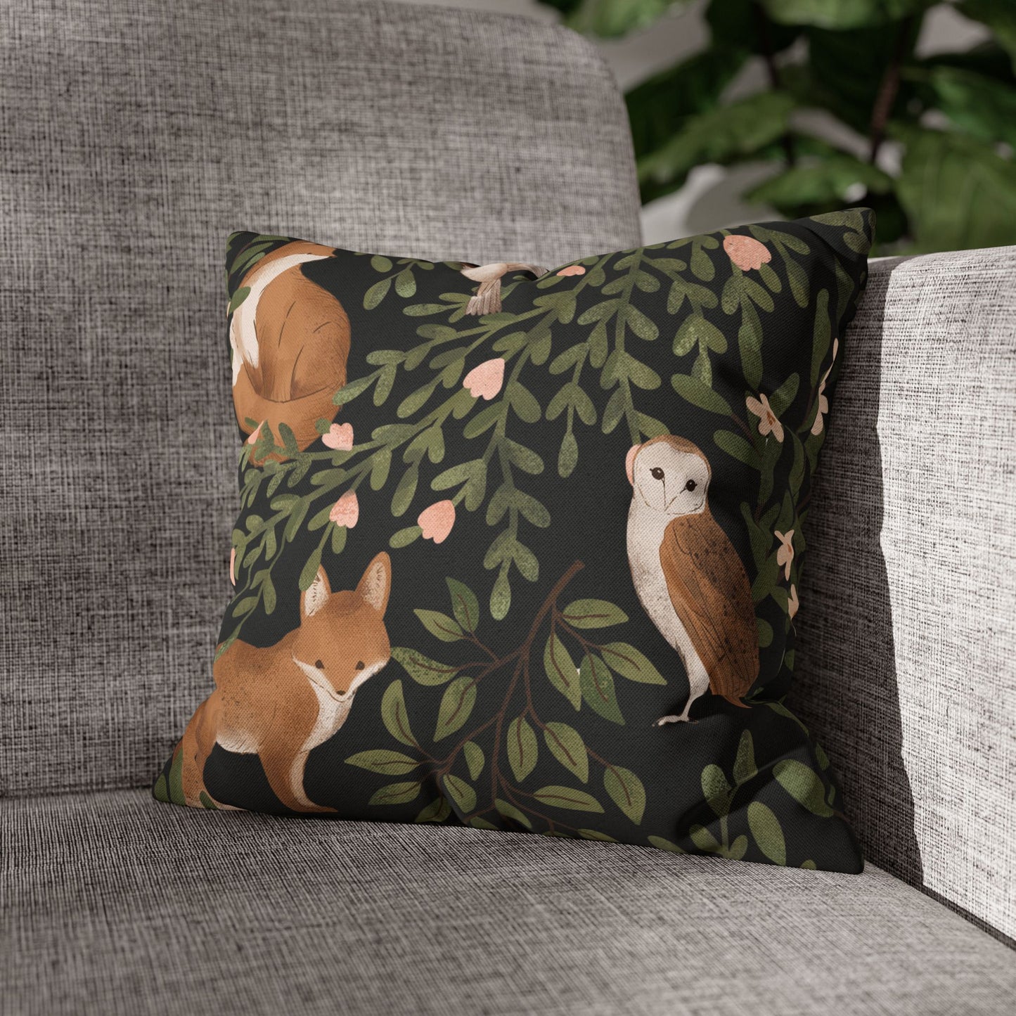 Little Fox & Owl – Woodland Charm Pillow Case