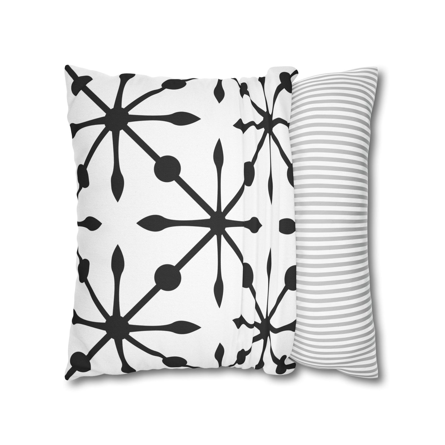 Boho Black and White Butterfly Pillowcase - Decorative Throw Pillow Cover, Home Decor, Gift for Nature Lovers, Modern Cushion, Cozy Vibe