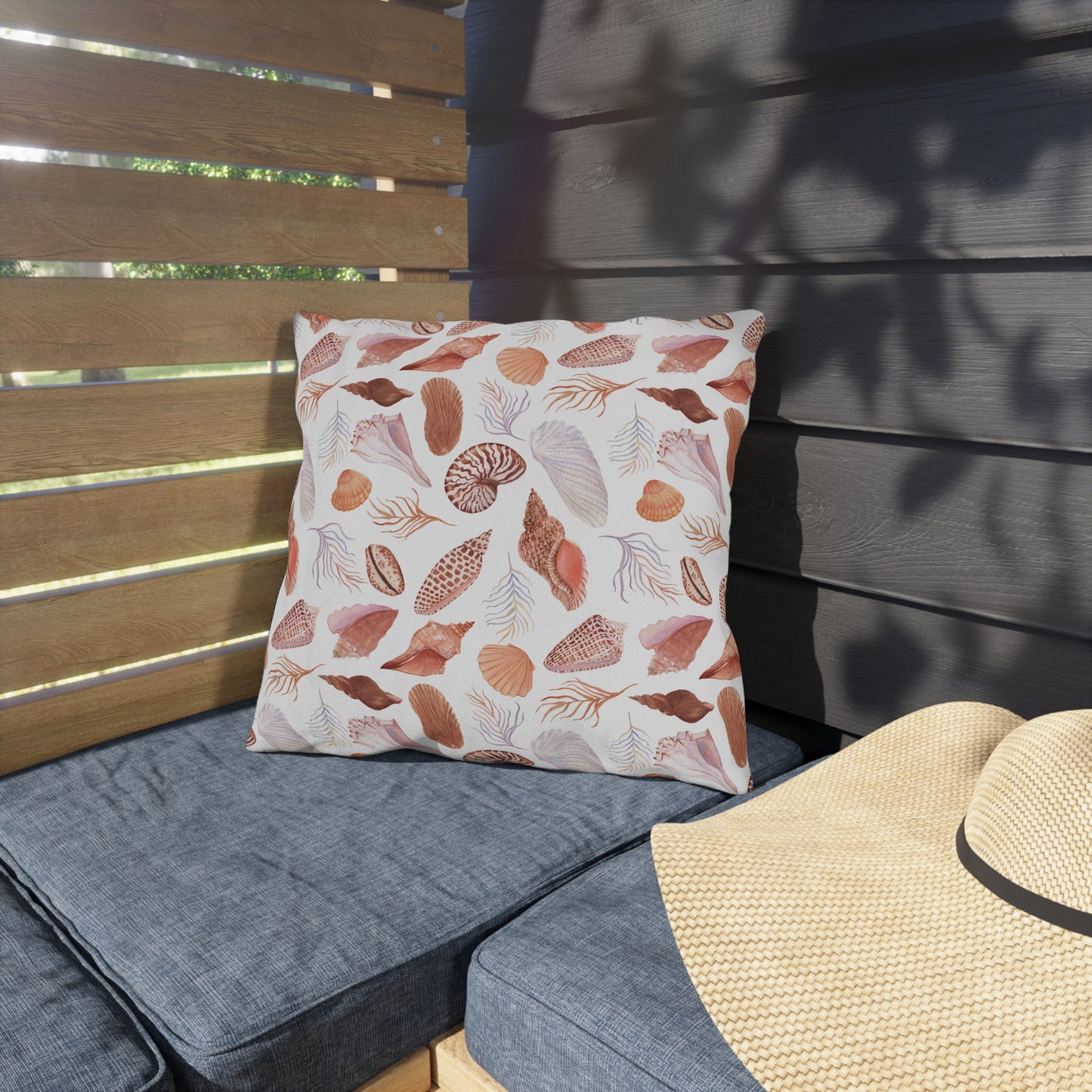 Outdoor Pillows - Rainbow Seashell Graphics
