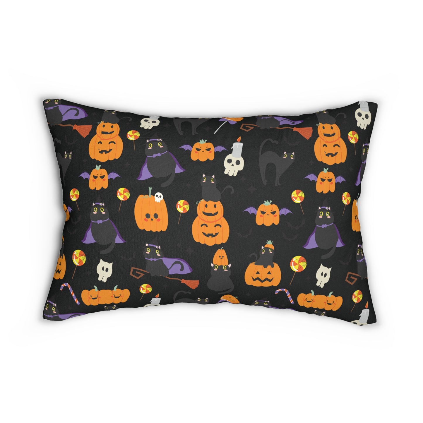 Halloween Lumbar Pillow | Hocus Pocus Decor, Spooky Home Accents, Fall Cushion, Autumn Vibes, Trick or Treat Gift