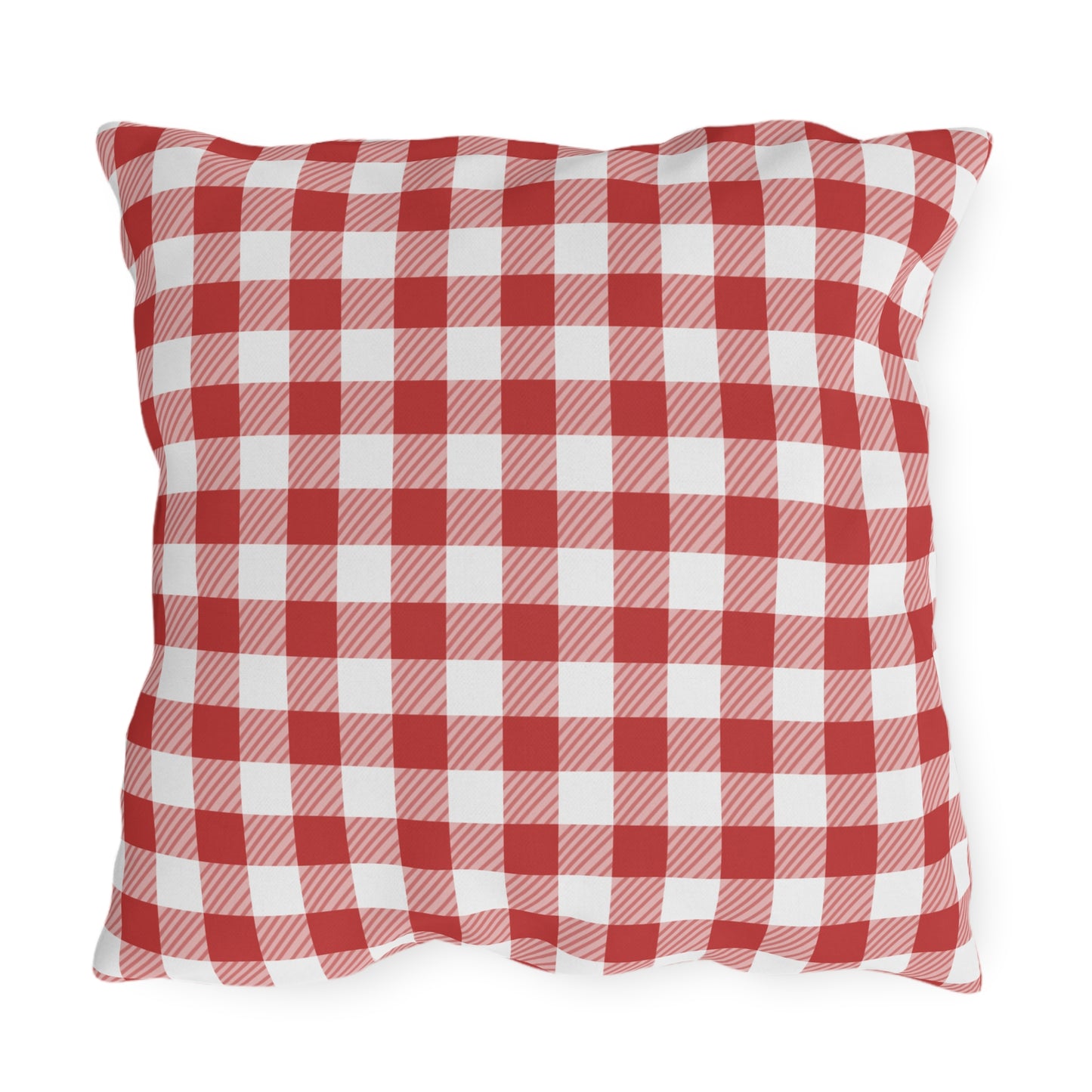 Red Summer Floral Outdoor Pillow for Patio Decor