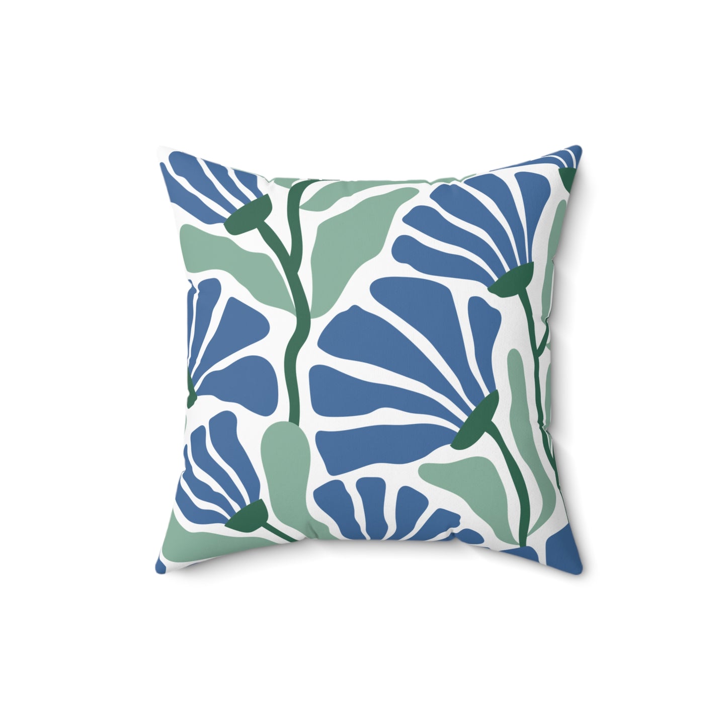 Boho Rustic Nature-Inspired Square Pillow, Decorative Cushion, Floral Home Decor, Butterfly Accent Pillow, Gift for Nature Lovers