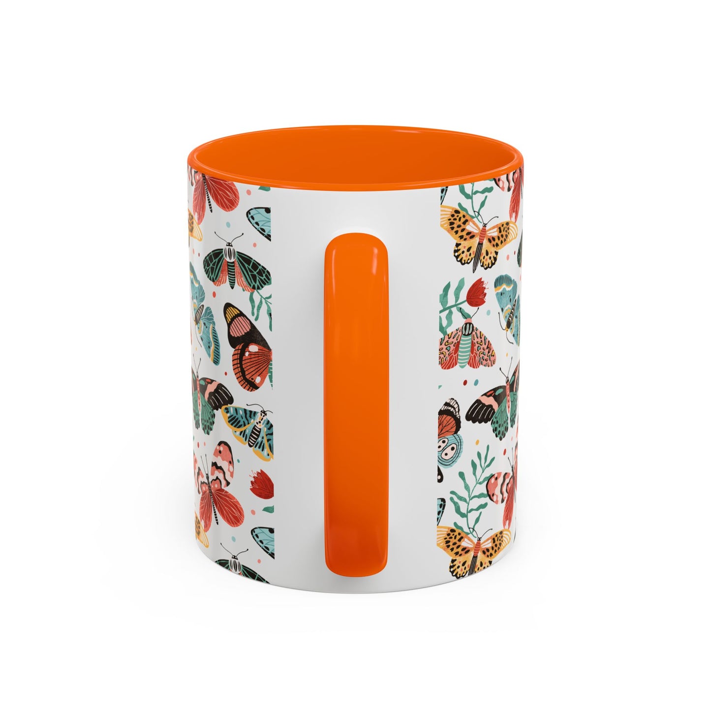 Mug Butterfly Breeze Turquoise and Rich Red