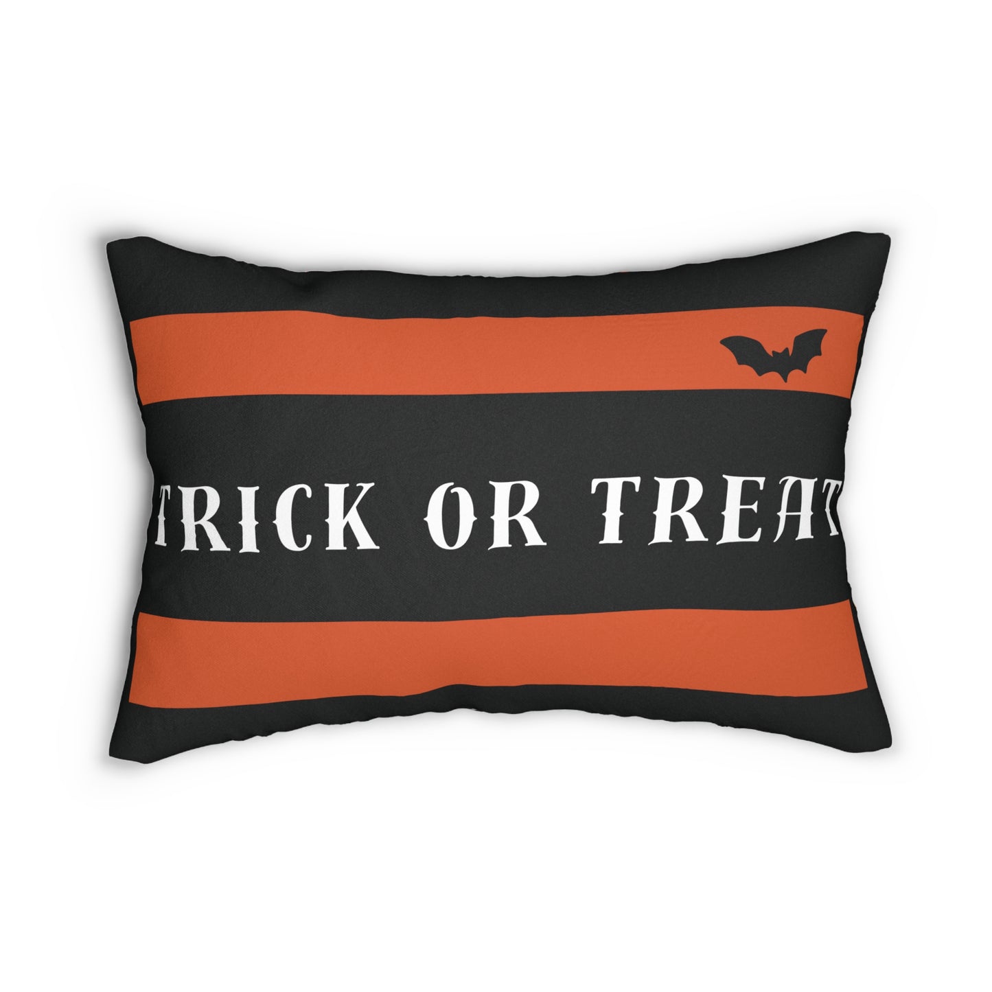 Halloween Lumbar Pillow, Spooky Home Decor, Trick or Treat Pillow, Fall Accent Cushion, Halloween Gift Idea