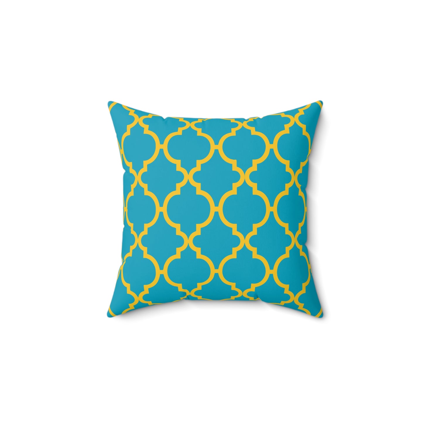 Tropical Bloom Reversible Throw Pillow – Pink Orchids & Turquoise with Sunny Yellow Pattern Accent Pillow for Home Decor, Cushion, Throw Pillow, Living Room Decor, Gift Ideas, Modern Home Accessories