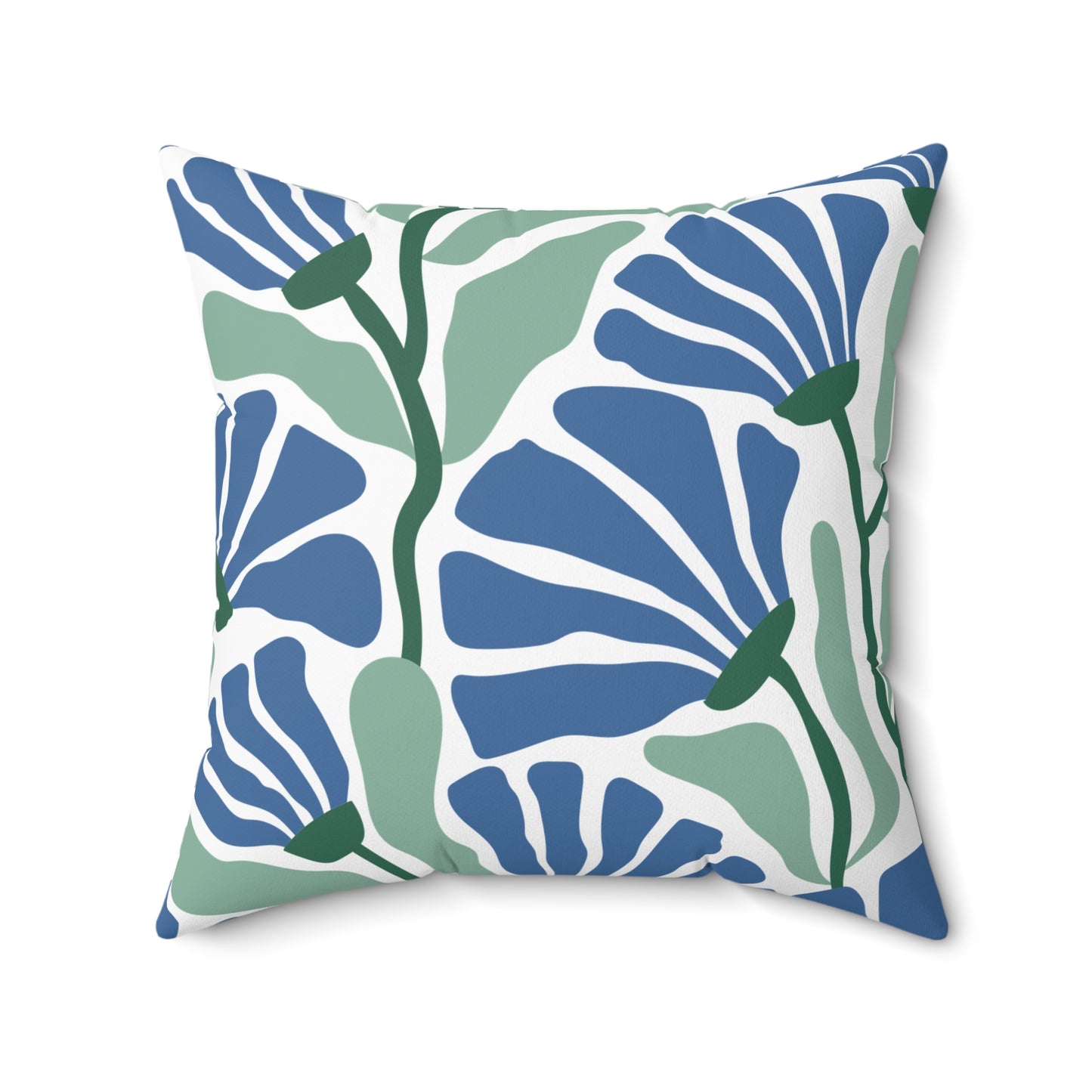 Boho Rustic Nature-Inspired Square Pillow, Decorative Cushion, Floral Home Decor, Butterfly Accent Pillow, Gift for Nature Lovers