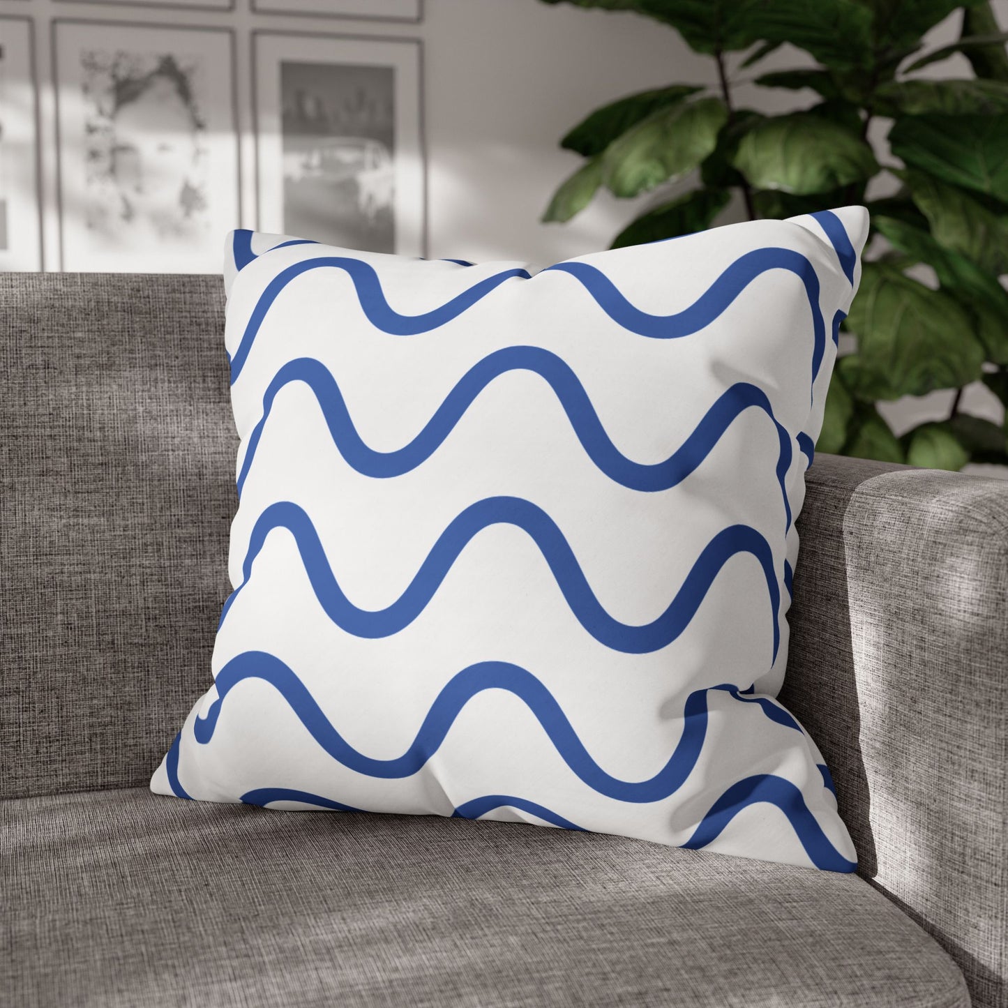 Wave Pattern Decorative Pillowcase | Coastal Vibe, Home Decor, Throw Pillow Cover, Room Accent, Gift for Ocean Lovers