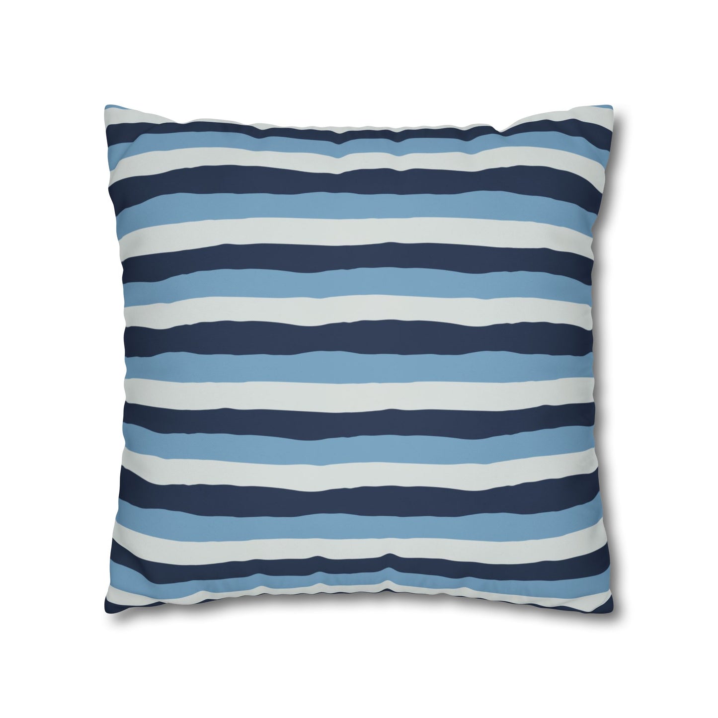 Nautical Striped Pillowcase, Cozy Decorative Throw Pillow, Beach House Decor, Summer Home Accent, Unique Gift Idea
