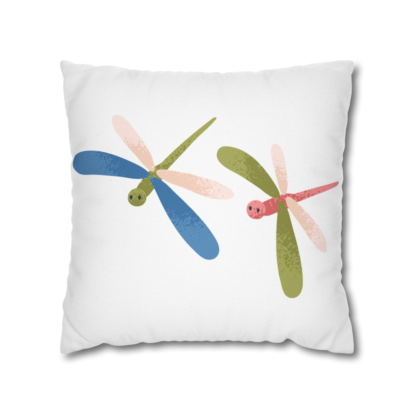 Flying Friends Dragonfly Pillowcase, Cozy Decor, Summer Vibes, Home Accent, Gift for Nature Lovers, Indoor Cushion Cover, Holiday Home