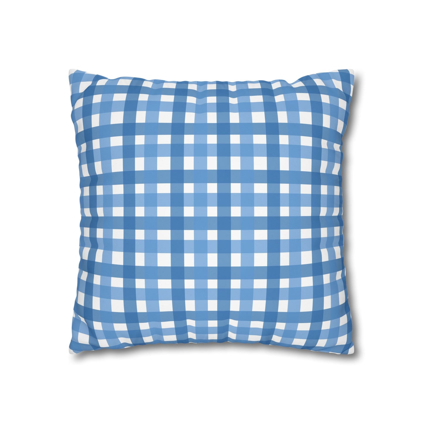 Charming Blue Gingham Pillowcase - Cozy Home Decor, Rustic Cabin Accent, Seasonal Gift, Living Room Accessory, Farmhouse Decor