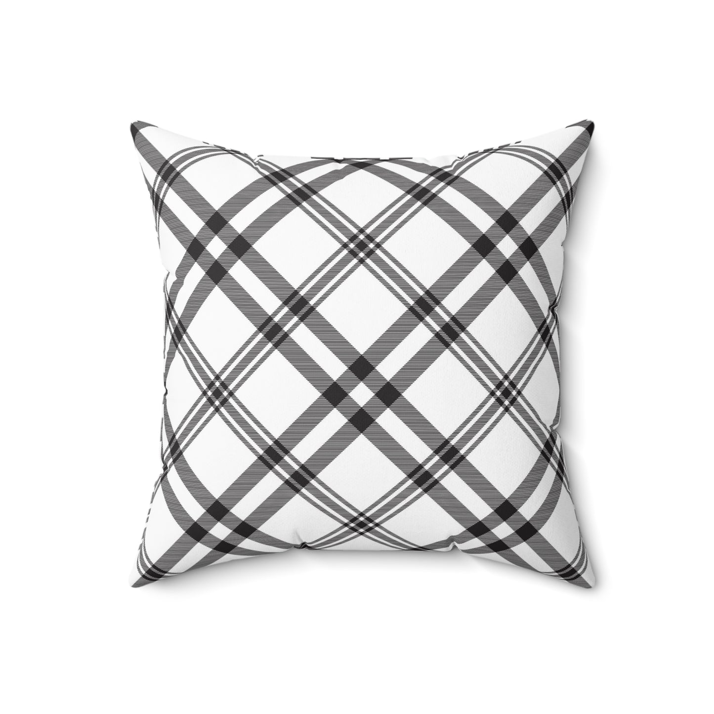 Throw Pillow Songbird Posing Chic Floral & Plaid Pillow Cover, Cozy Home Decor, Mother’s Day Gift, Boho Accent Cushion, Modern Living Room Pillow