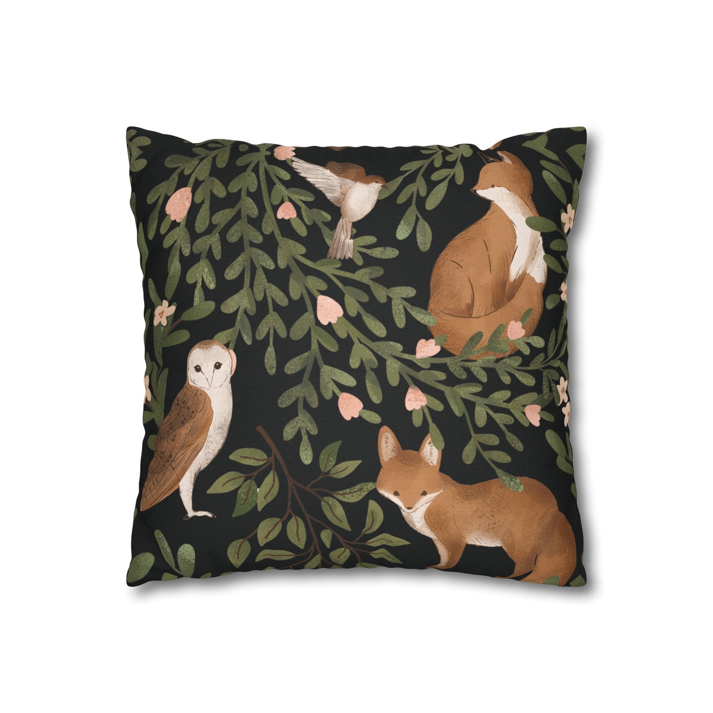 Little Fox & Owl – Woodland Charm Pillow Case