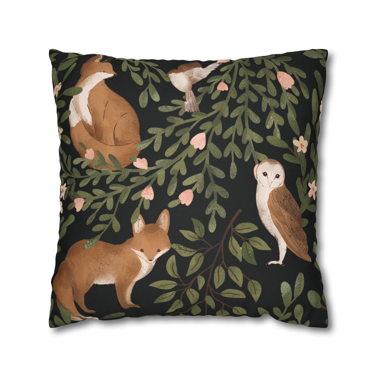 Little Fox & Owl – Woodland Charm Pillow Case