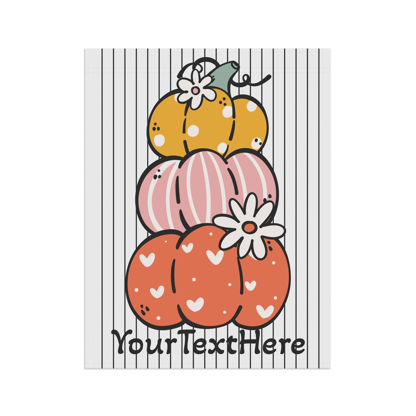 Garden Banner, Fall Pumpkin Decoration, Personalized Garden Flag, Outdoor Home Decor, Autumn Harvest Yard Sign, Custom Name Garden Sign