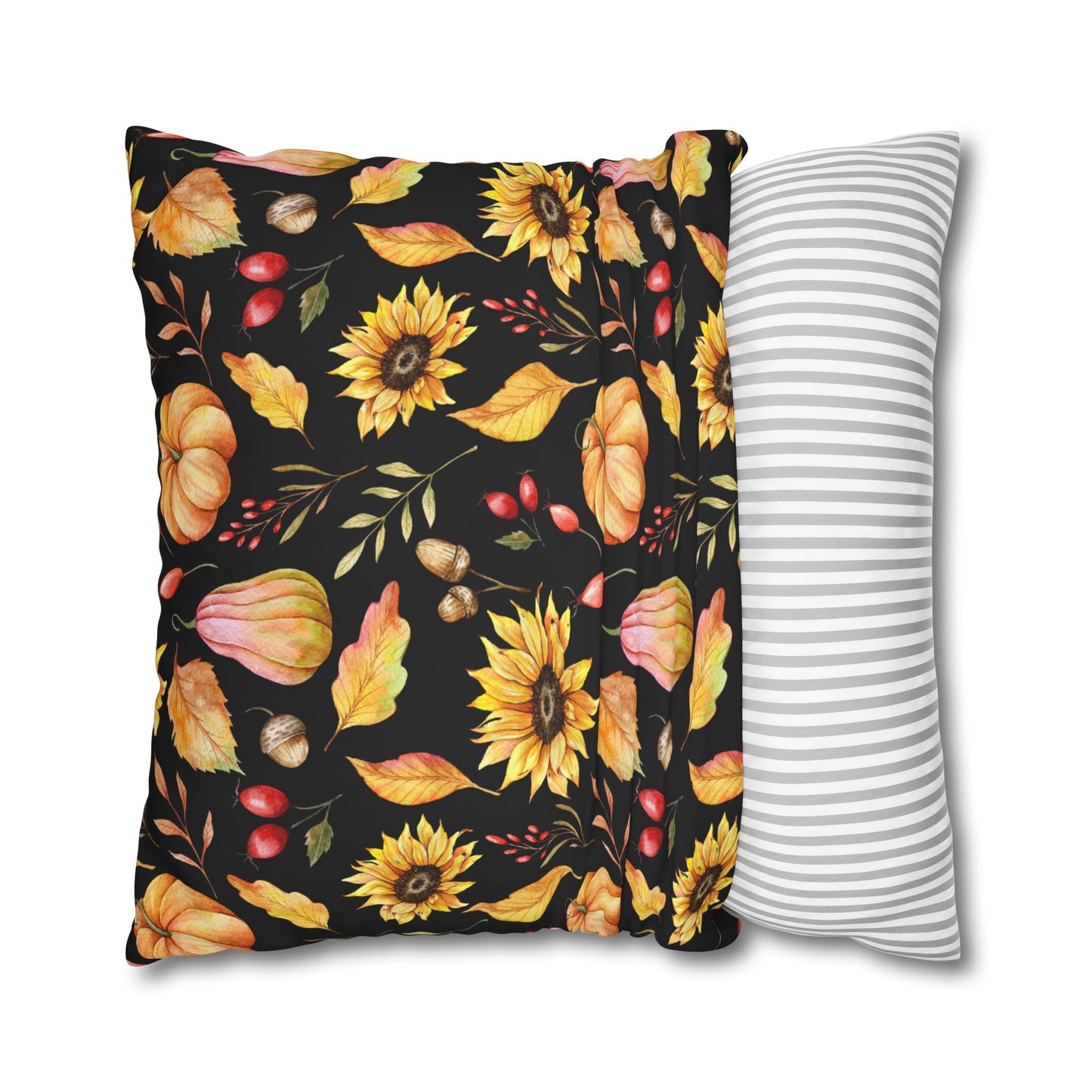 Autumn Floral Pillowcase, Cozy Fall Decor, Pillow Cover for Home, Thanksgiving Gift, Harvest Decor, Couch Throw Pillow