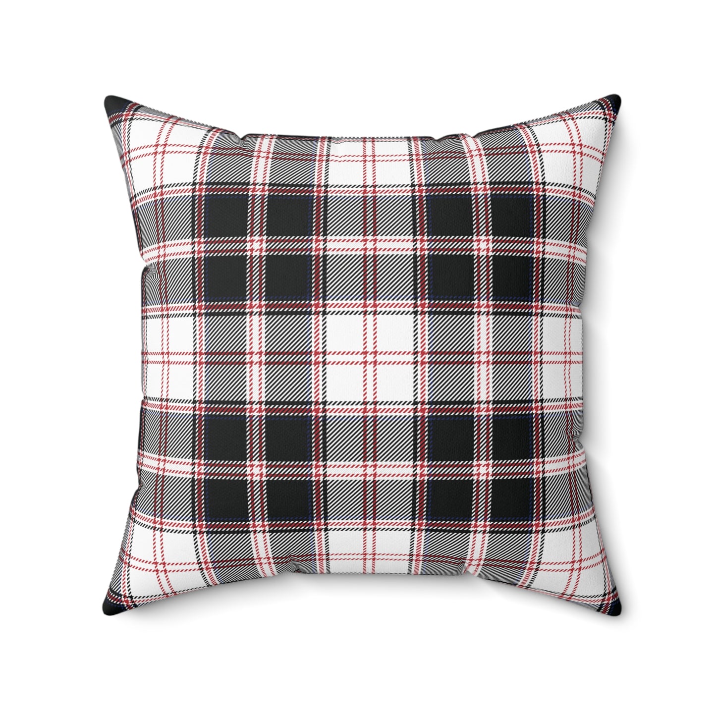 Welcome On Board Sea Life Fun Design with Matching Plaid Backside - Square Pillow