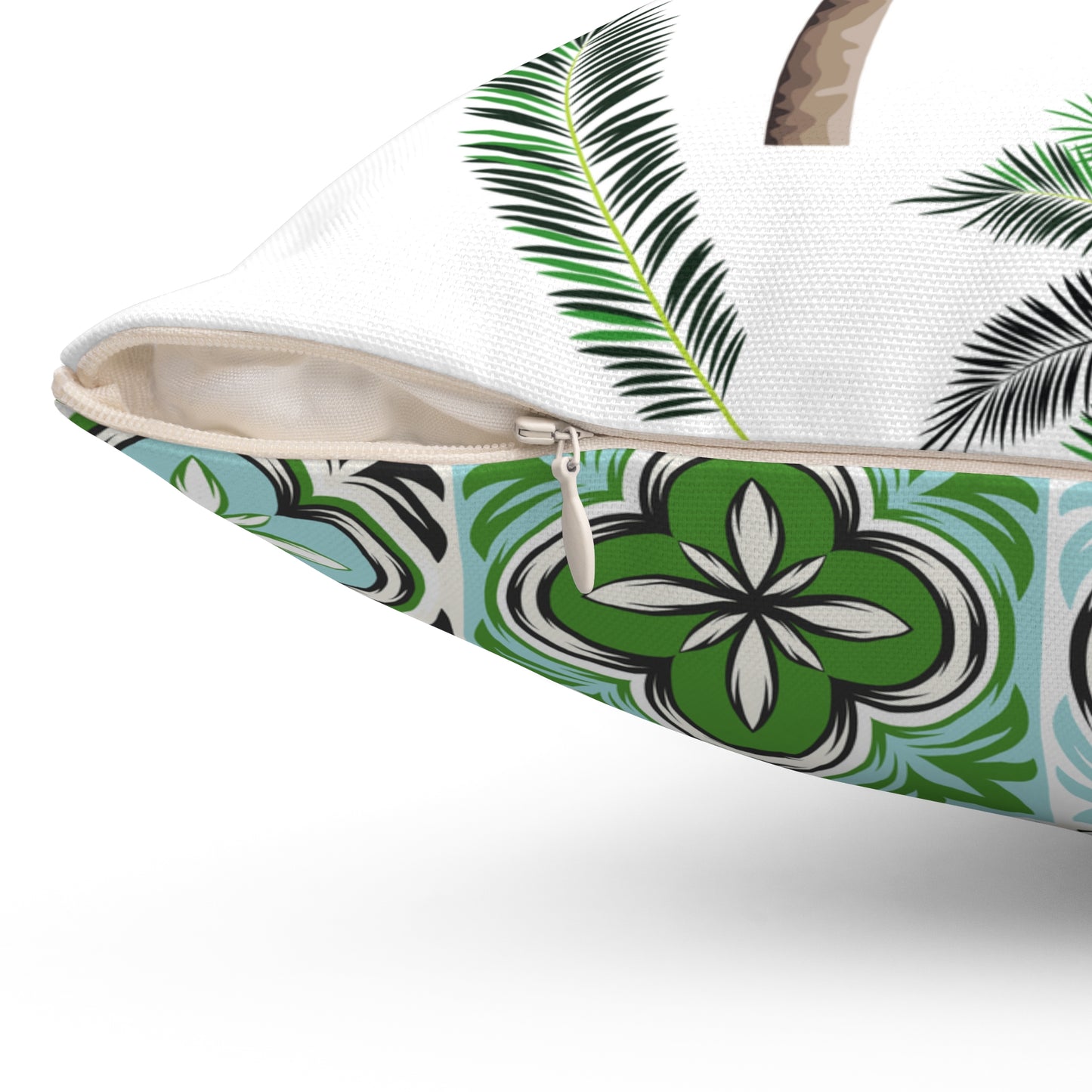 Tropical Paradise Square Pillow - Spun Polyester Cushions for Home Decor