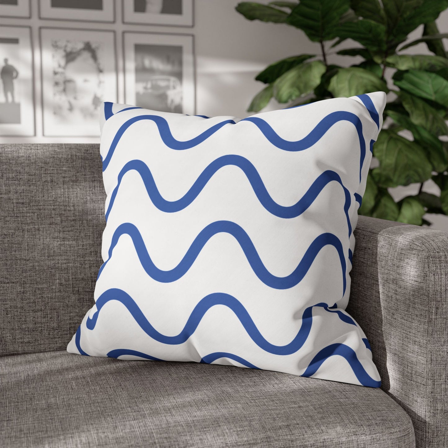 Wave Pattern Decorative Pillowcase | Coastal Vibe, Home Decor, Throw Pillow Cover, Room Accent, Gift for Ocean Lovers
