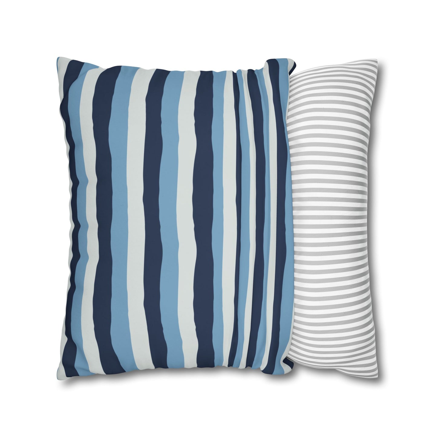 Nautical Striped Pillowcase, Cozy Decorative Throw Pillow, Beach House Decor, Summer Home Accent, Unique Gift Idea