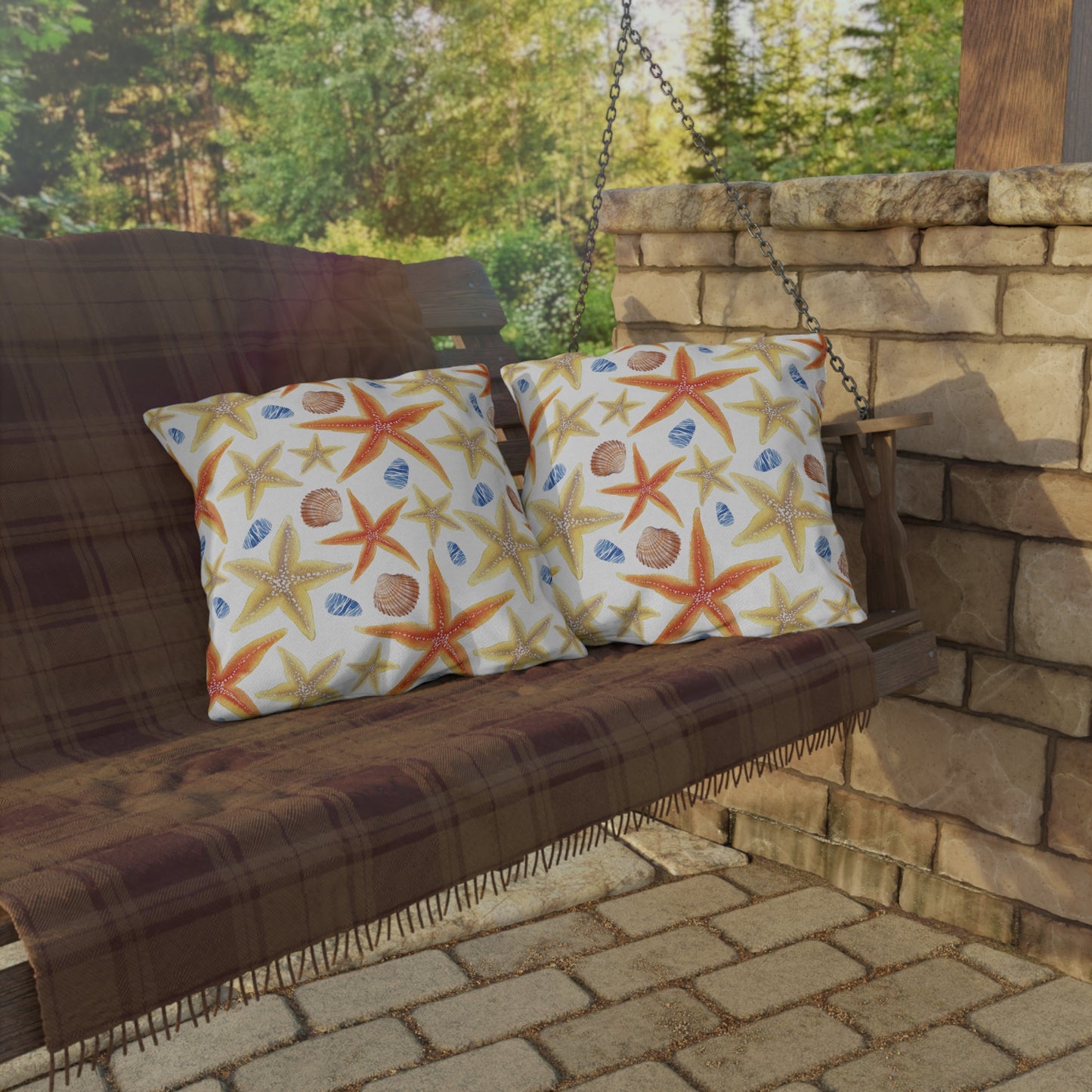 Beach-Themed Outdoor Pillows, Nautical Decor, Coastal Home Accessories, Summer Vibes, Garden and Patio Furniture