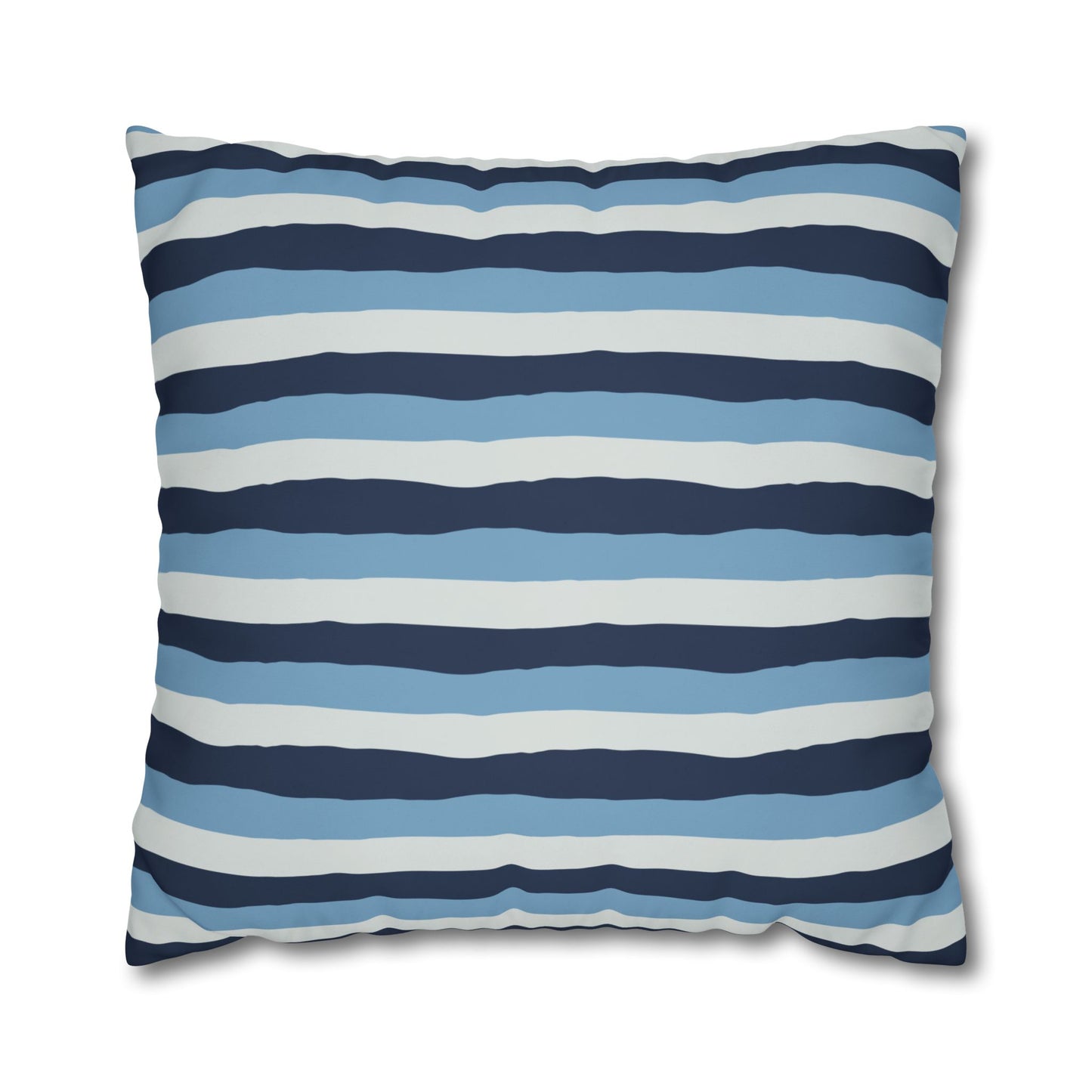 Nautical Striped Pillowcase, Cozy Decorative Throw Pillow, Beach House Decor, Summer Home Accent, Unique Gift Idea