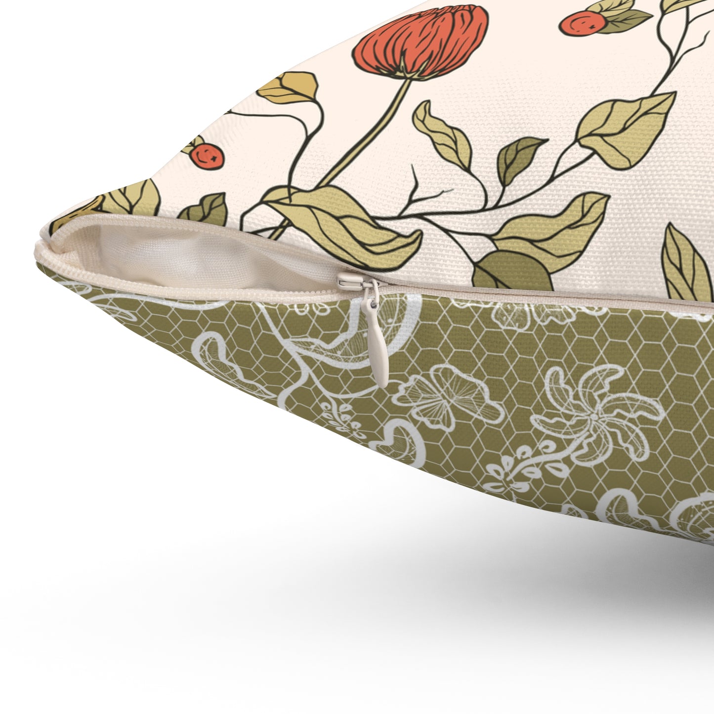 Throw Pillow Mother Sparrow and Nesting Twins Chic Decorative Pillow, Cozy Home Decor, Bird and Floral Cushion, Nature-Inspired Accent, Perfect Gift for Any Occasion