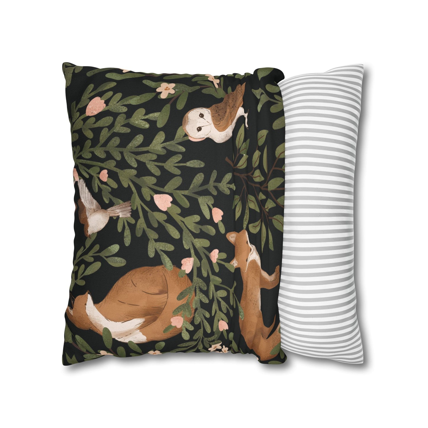 Little Fox & Owl – Woodland Charm Pillow Case
