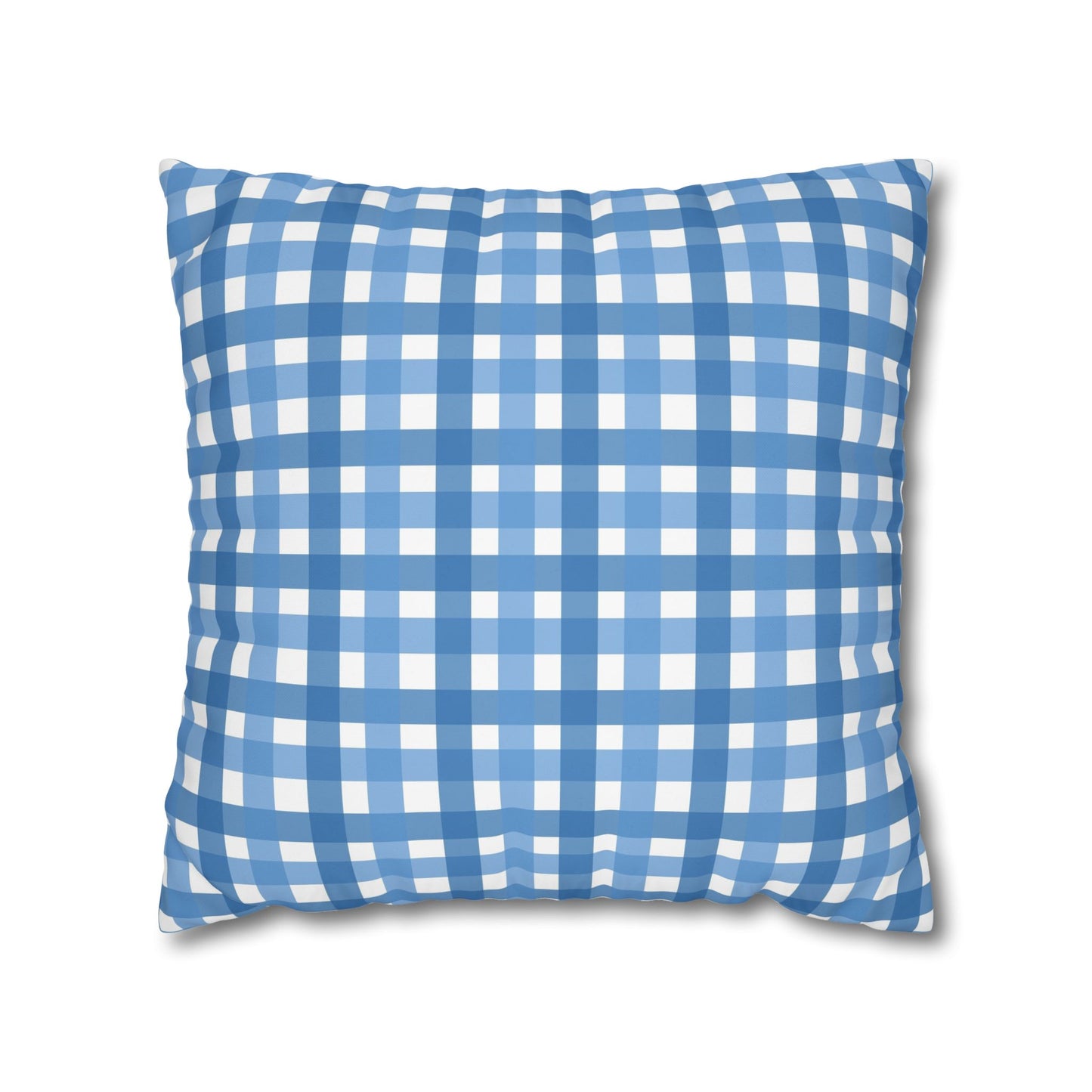 Charming Blue Gingham Pillowcase - Cozy Home Decor, Rustic Cabin Accent, Seasonal Gift, Living Room Accessory, Farmhouse Decor