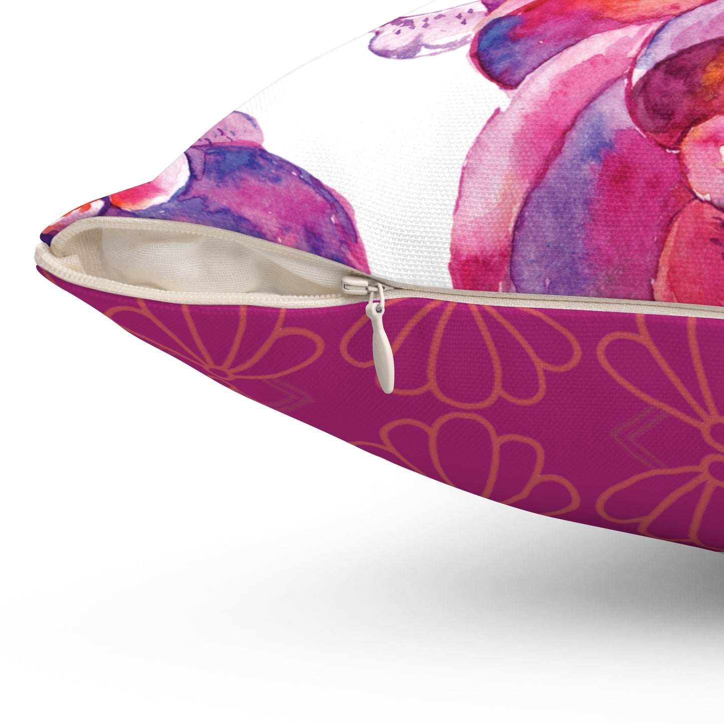 Vibrant Floral Throw Pillow, Decorative Cushion for Living Room, Gift for Mother's Day, Home Decor, Cozy Accent