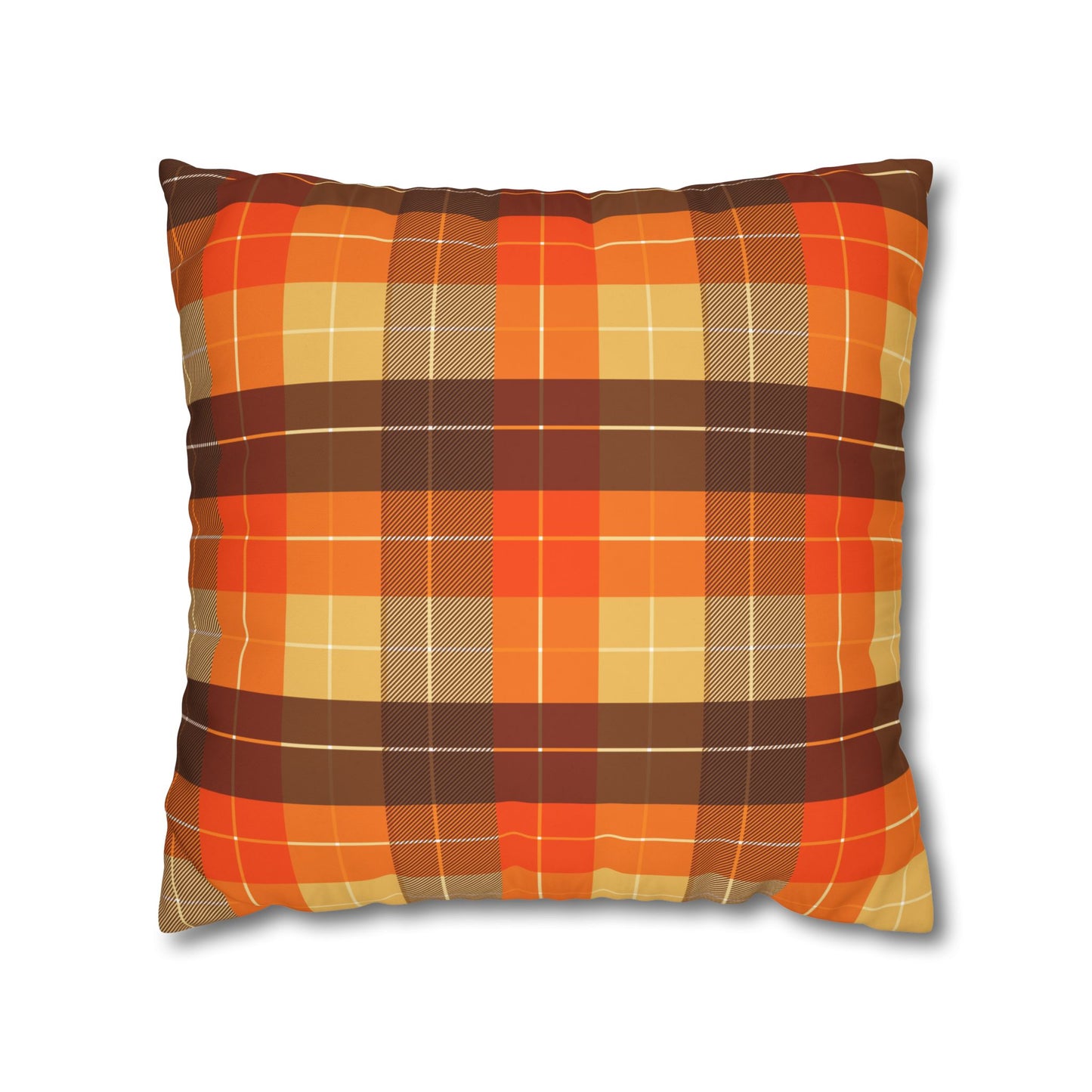 Autumn Plaid Pillowcase, Cozy Home Decor, Seasonal Accent, Thanksgiving Decoration, Comfortable Throw Pillow, Fall Vibes