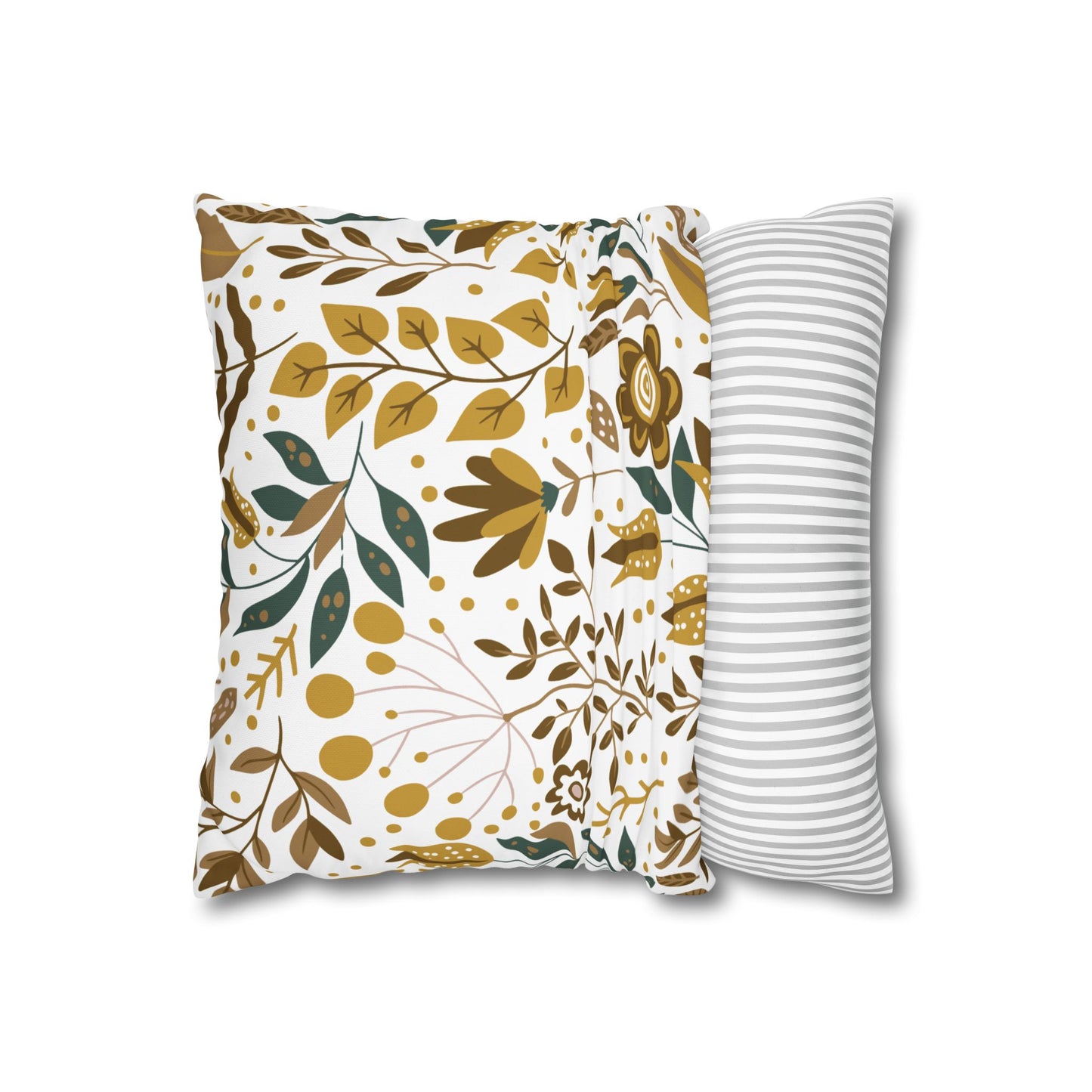 Boho Floral Pillowcase, Decorative Cushion Cover, Home Decor, Gift for Her, Cozy Living Room Accent, Nature Inspired Design