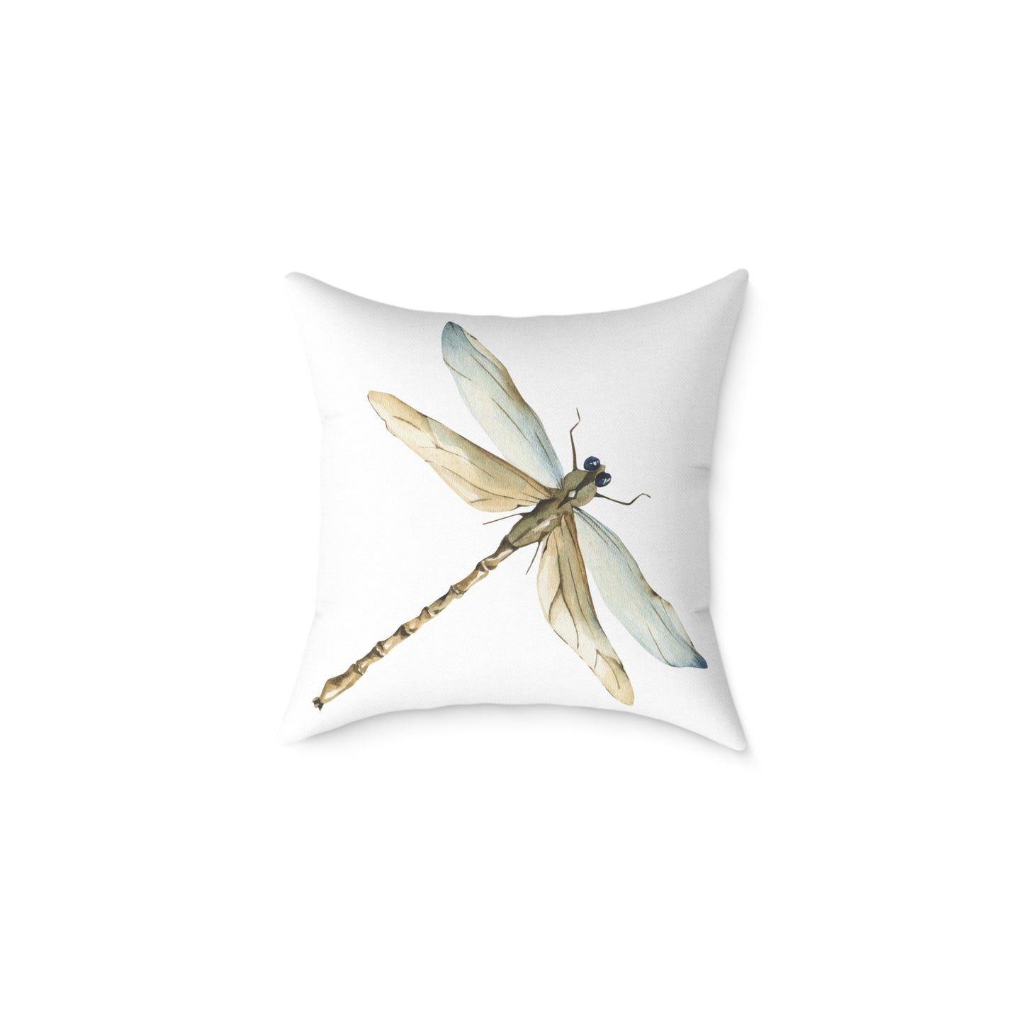 Nature-Inspired Decorative Dragonfly Pillow, Floral Cushion, Home Decor, Gift for Garden Lovers, Cozy Living Room Accent