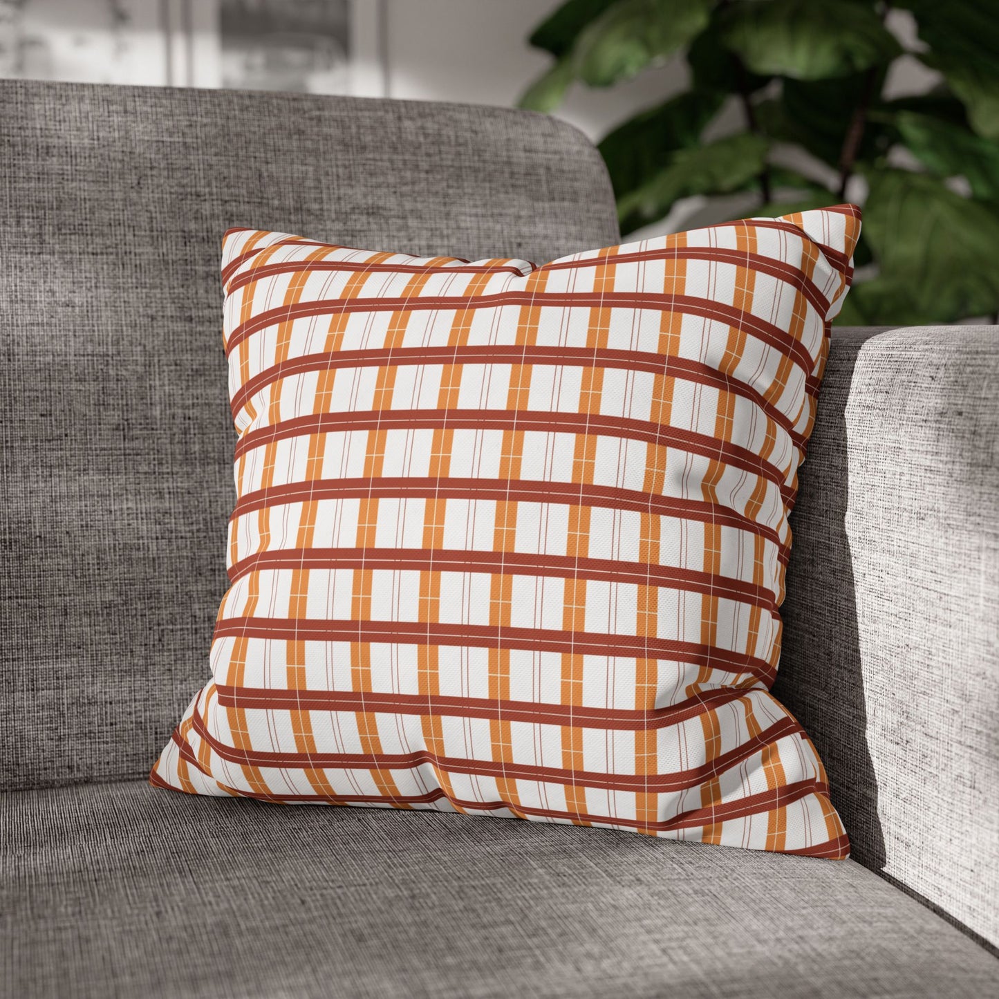 Cozy Geometric Throw Pillow, Decorative Pillow Cover, Modern Home Decor, Gift for Her, Living Room Accent, Fall Decor, Square Pillowcase
