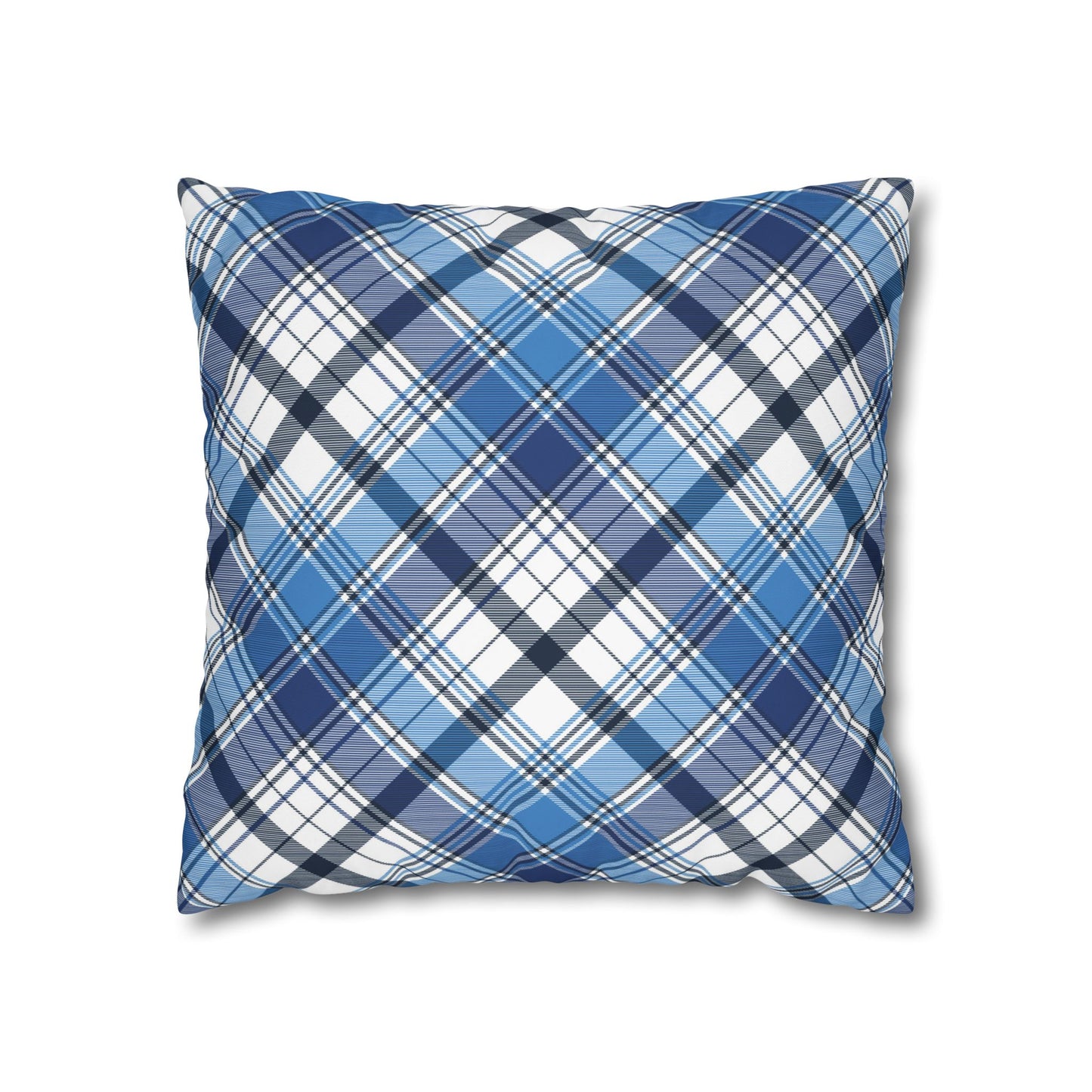 Plaid Decorative Pillowcase Cover, Cozy Home Accent, Throw Pillow, Bedroom Decor, Gifts for Him, Holidays, Blue Check Pattern