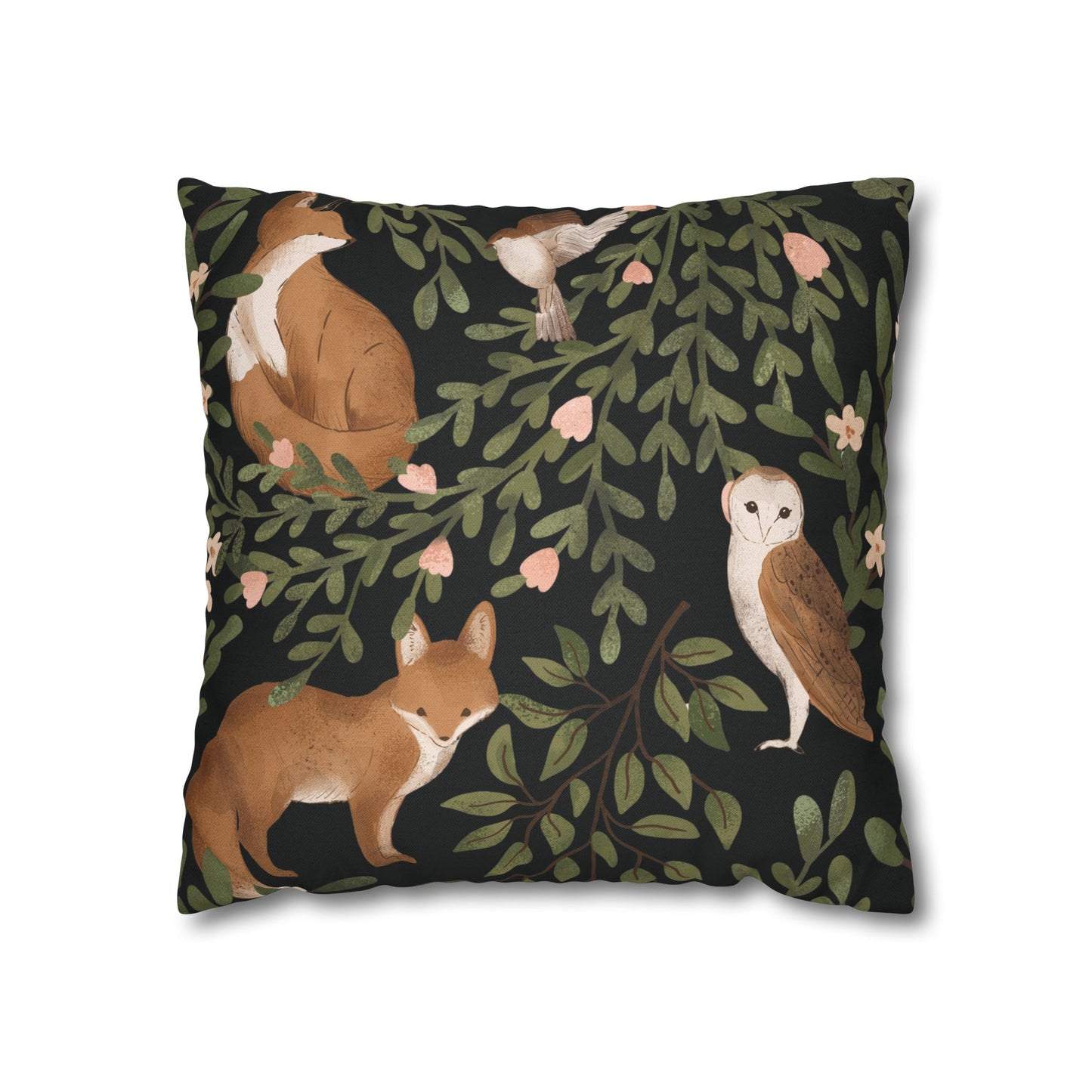 Little Fox & Owl – Woodland Charm Pillow Case