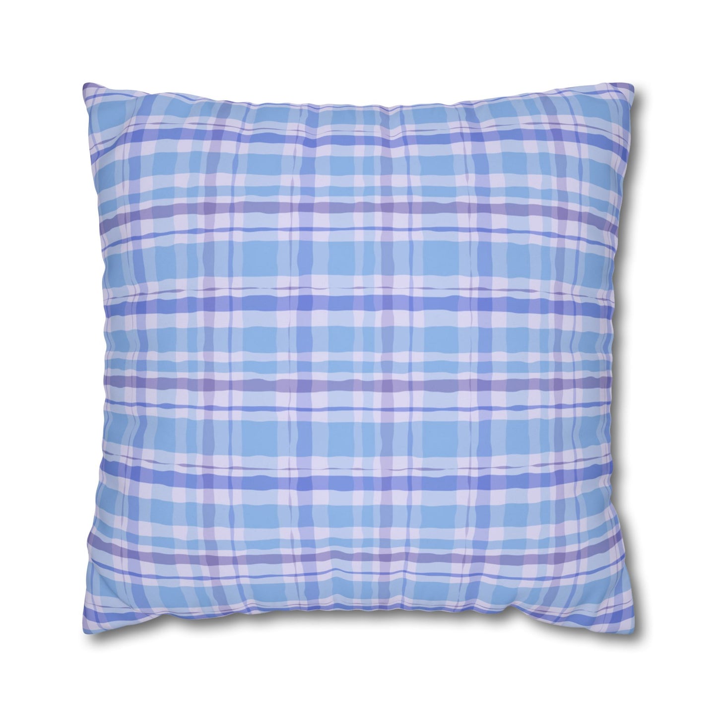 Cozy Blue Plaid Pillowcase, Soft Throw Pillow Cover, Decorative Cushion, Home Decor, Gifts for Her, Farmhouse Style