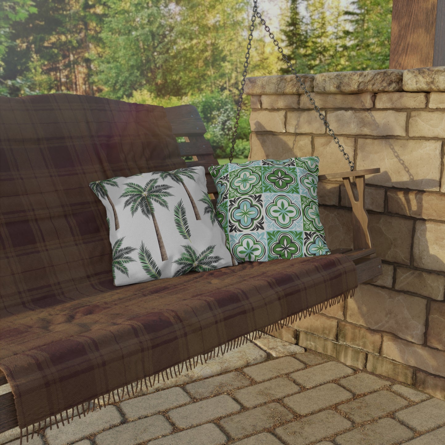 Tropical Palm Outdoor Pillows - Perfect for Patio Decor & Summer Vibes