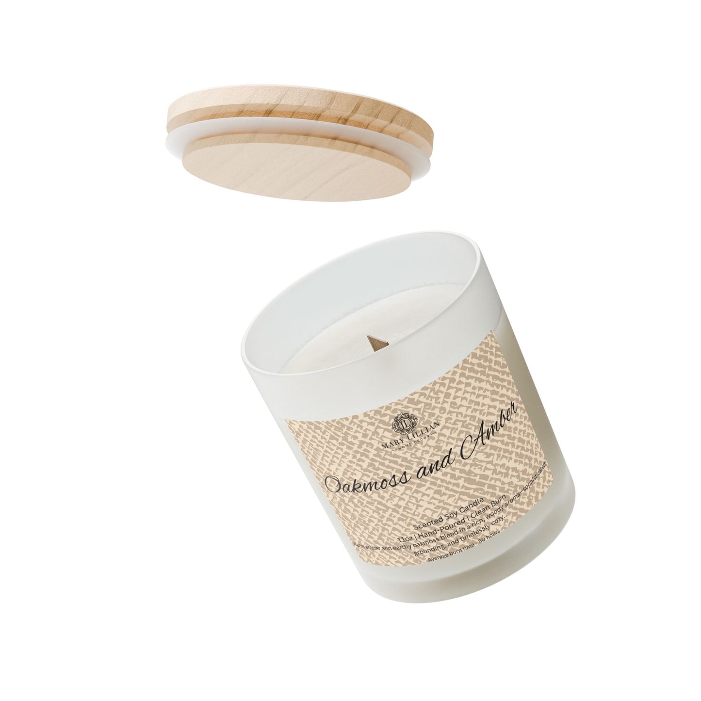 Candle, Woodsy Amber & Oakmoss Scented 11oz