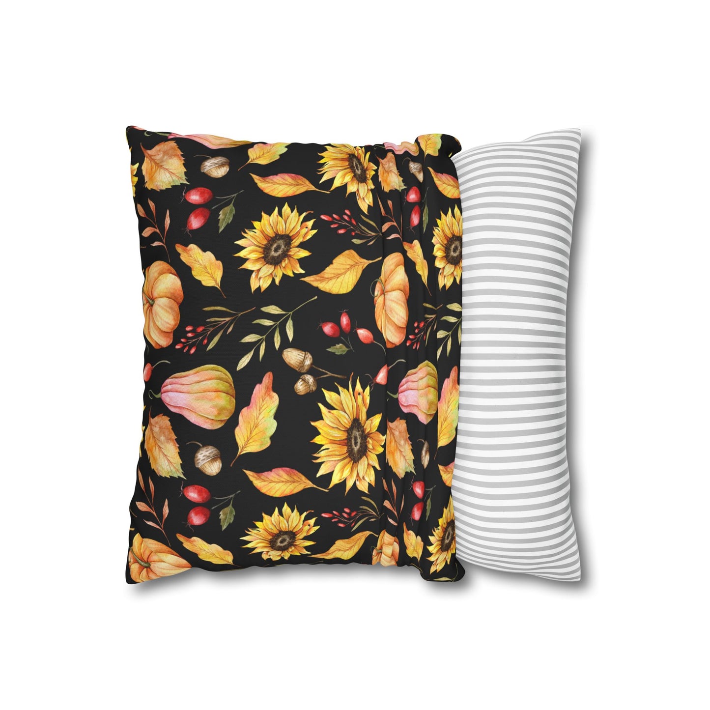 Autumn Floral Pillowcase, Cozy Fall Decor, Pillow Cover for Home, Thanksgiving Gift, Harvest Decor, Couch Throw Pillow