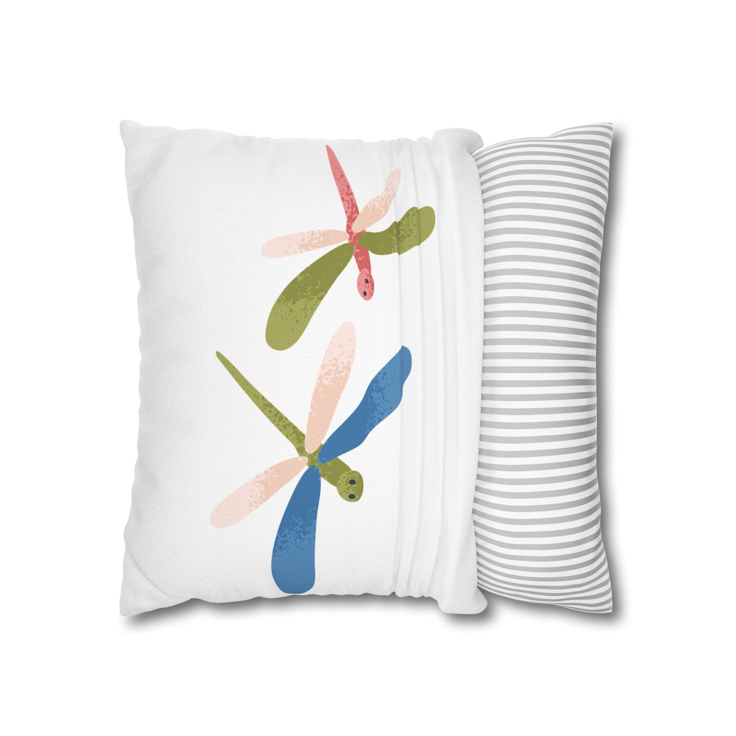 Flying Friends Dragonfly Pillowcase, Cozy Decor, Summer Vibes, Home Accent, Gift for Nature Lovers, Indoor Cushion Cover, Holiday Home