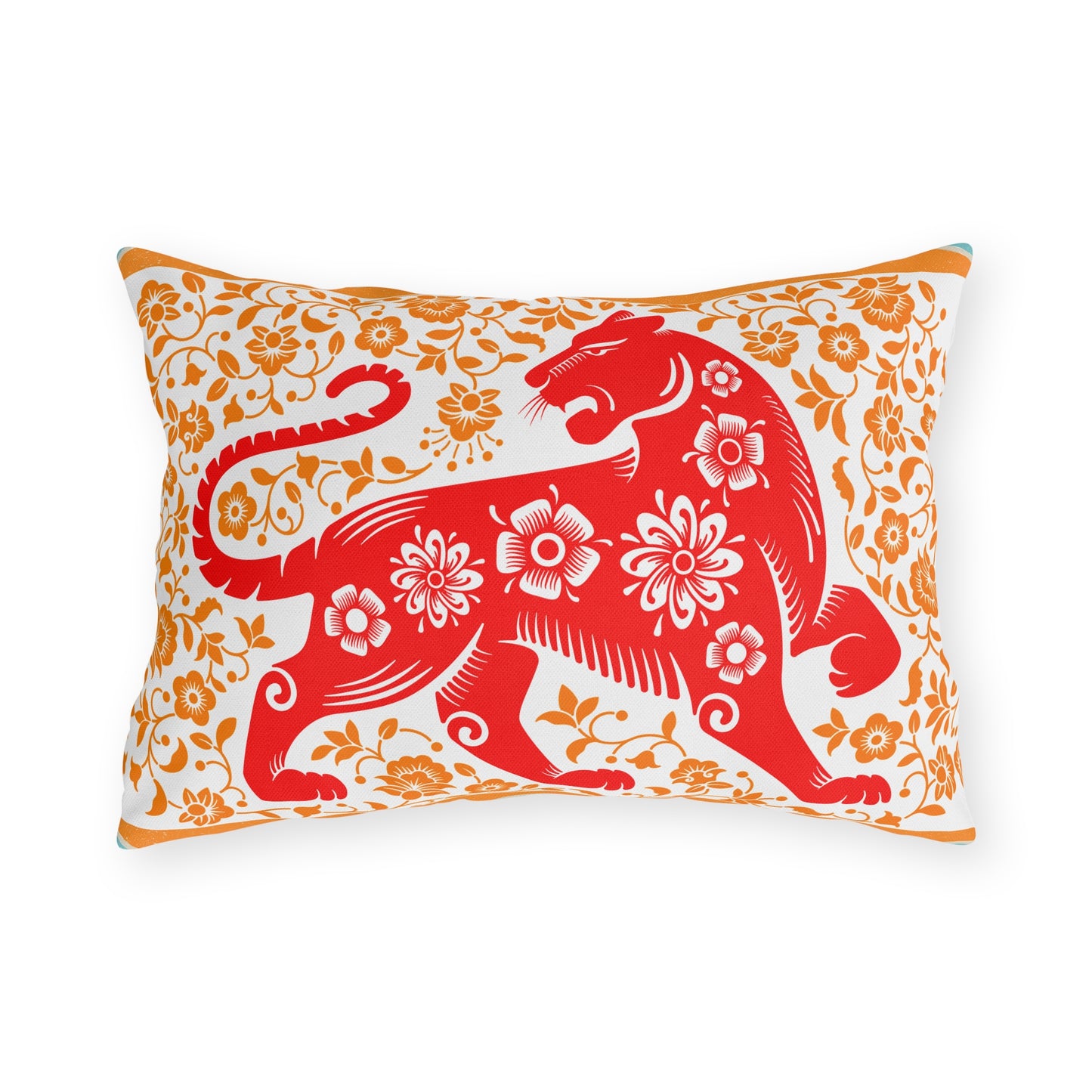 Outdoor Pillows - Vibrant Tribal Tiger Design