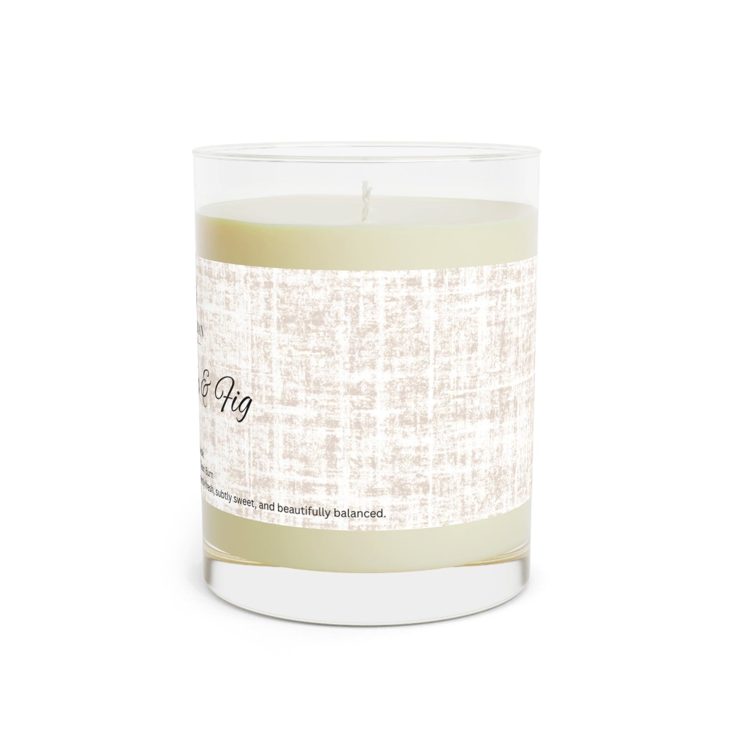 White Tea & Fig, 11oz Hand-Poured Soy Candle - Scented Candle